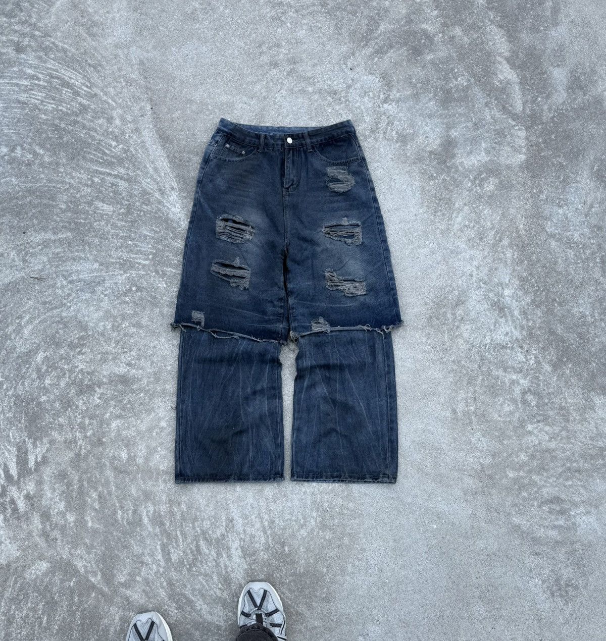 Vintage Vintage custom y2k avantgarde streetwear affliction jeans Size US 32 / EU 48 - 3 Thumbnail