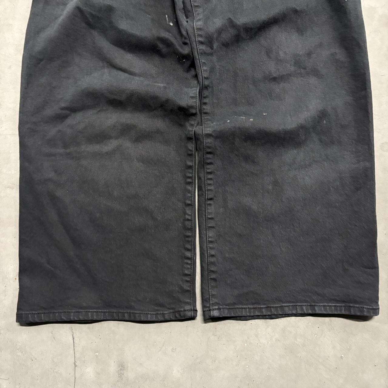 Japanese Brand × Vintage Crazy Vintage Y2K/2000s Baggy WideLeg Black Denim Jeans! Size US 26 / EU 42 - 3 Thumbnail