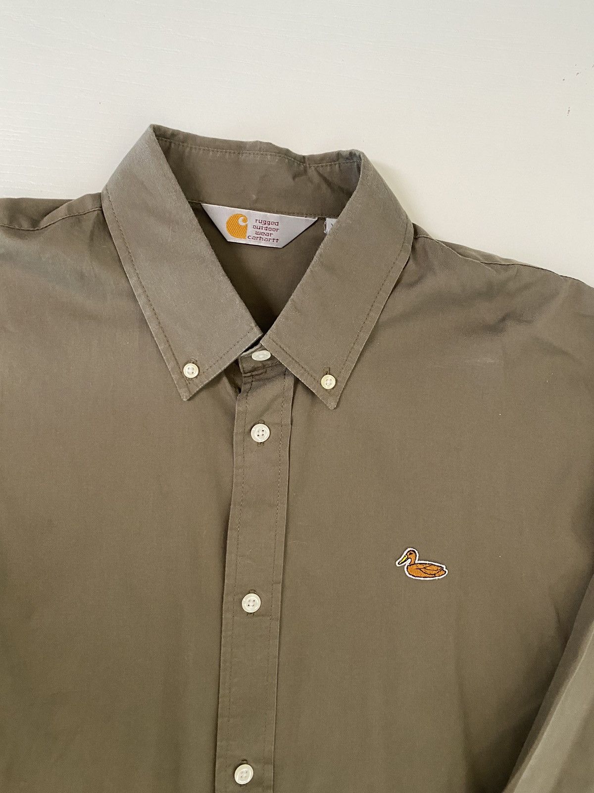 Carhartt Wip Carhartt Wip Duck Shirt, size XL, khaki, used, in excellent Size US XL / EU 56 / 4 - 2 Thumbnail