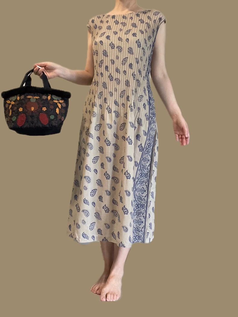 Issey Miyake Issey Miyake A grey main line cashew flower dress Size S / US 4 / IT 40 - 2 Thumbnail