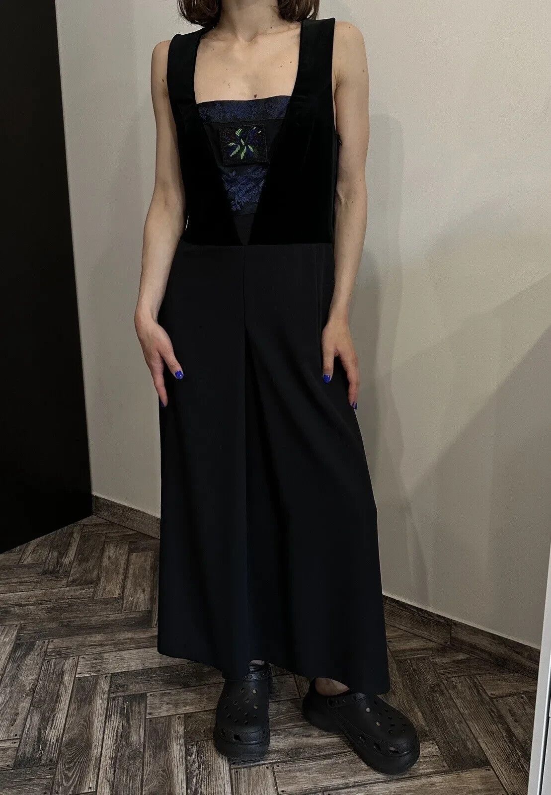 Sportalm Kitzbuhel Sportalm Kitzbuhel Velour Maxi Long Dress Womens Black Size XS / US 0-2 / IT 36-38 - 3 Thumbnail