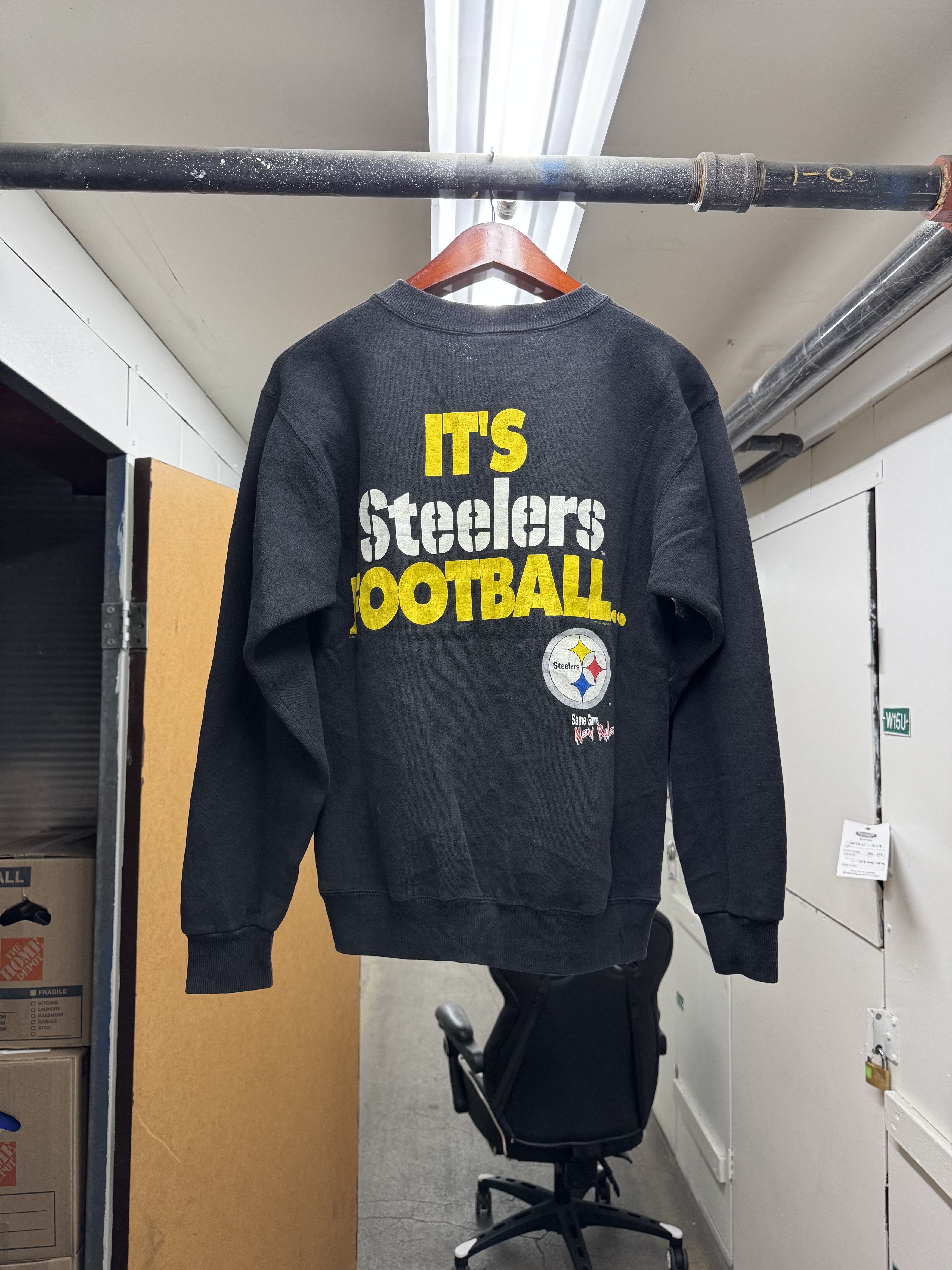 Lee Vintage 1995 Steelers It's Not Just Football NFL Sweatshirt Size US L / EU 52-54 / 3 - 2 Thumbnail