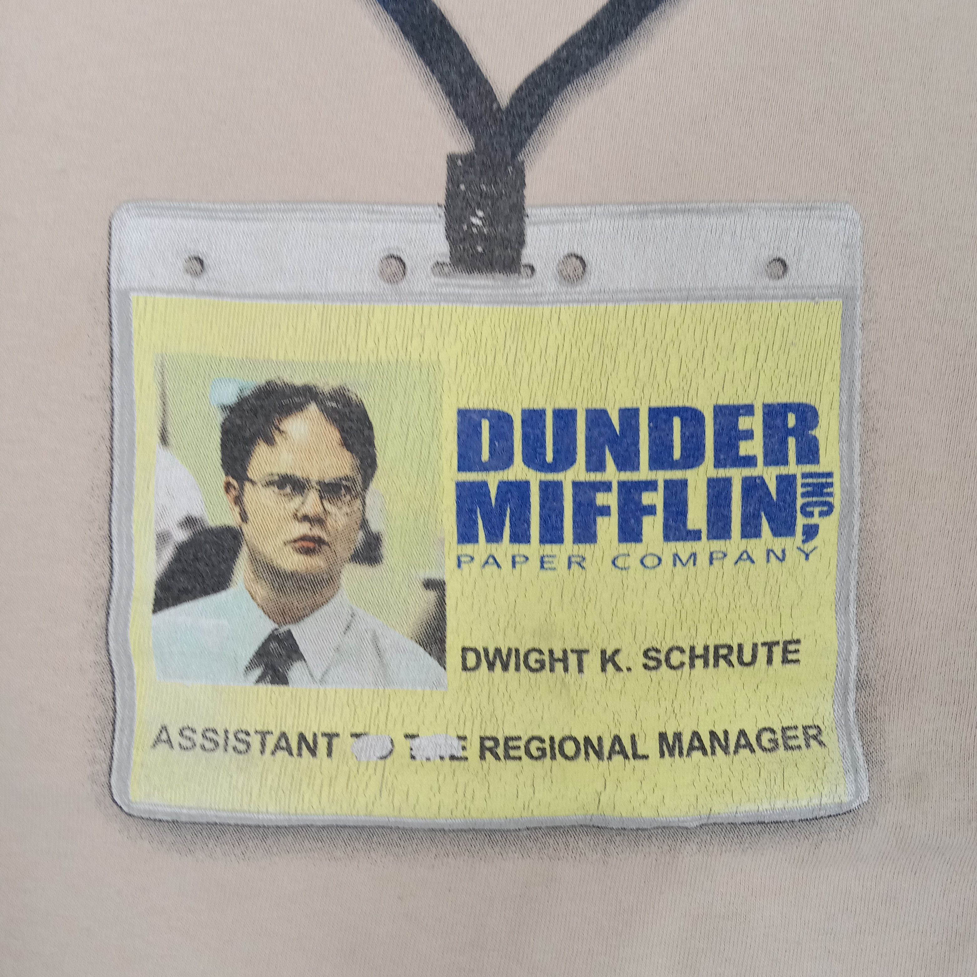 Vintage Dunder Mifflin American Company Staff Parody Tshirt Size US L / EU 52-54 / 3 - 3 Thumbnail