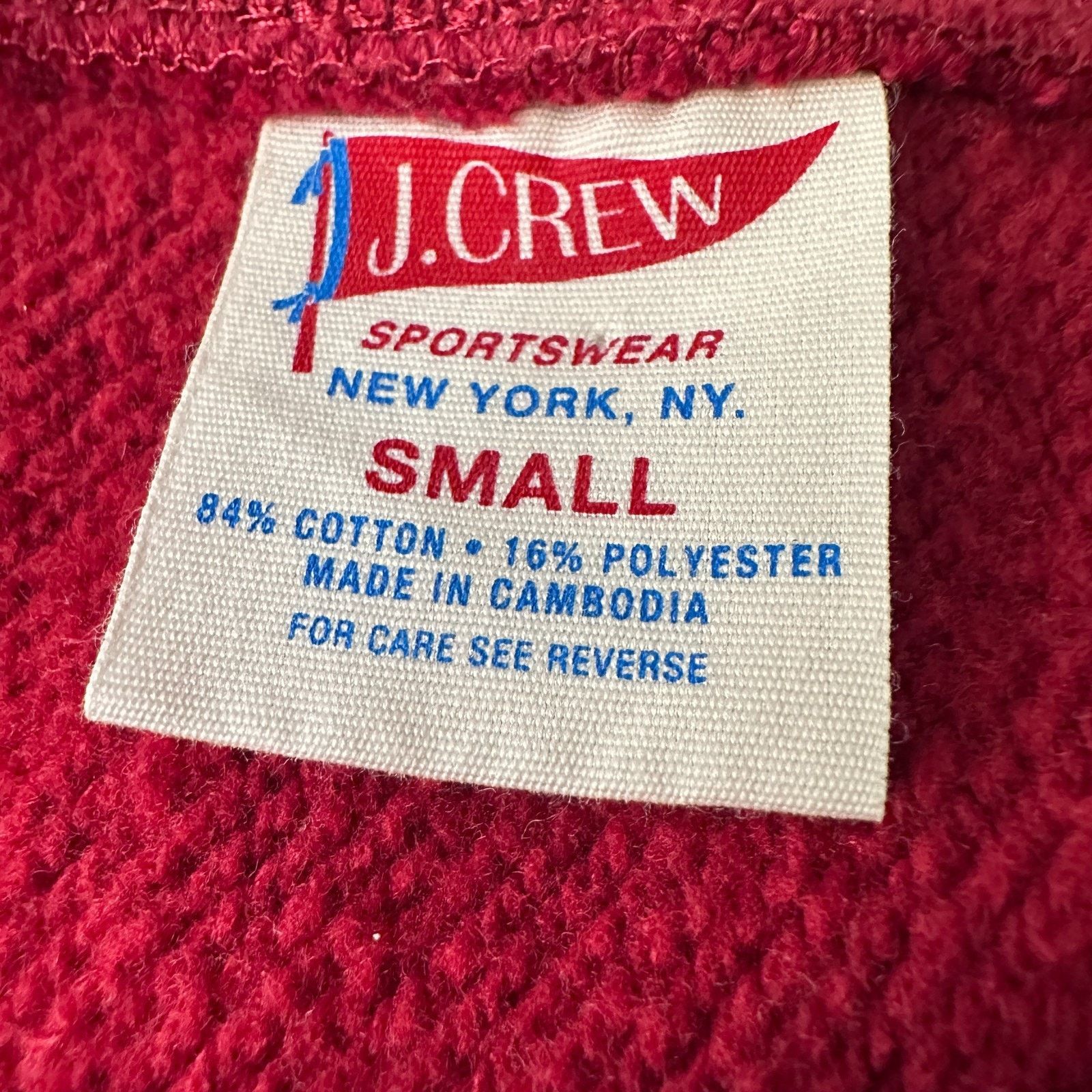 J.Crew J.Crew Sportswear Sweatshirt Men S Red Fleece Lined Crewneck Size US S / EU 44-46 / 1 - 5 Thumbnail