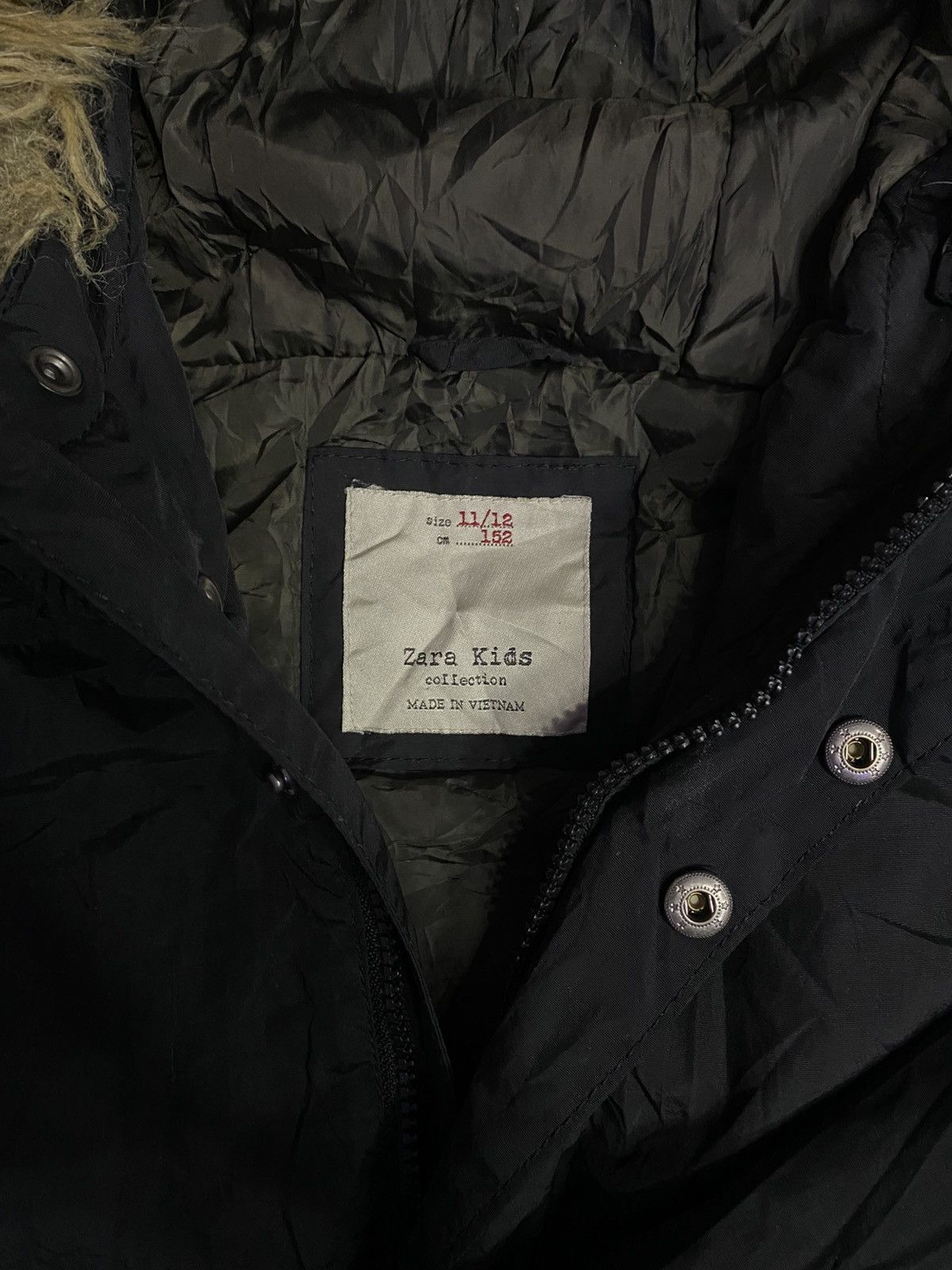 Zara ZARA Vkeii Youth Puffer Parka Jacket Faux Fur Hood Size US XS / EU 42 / 0 - 6 Thumbnail