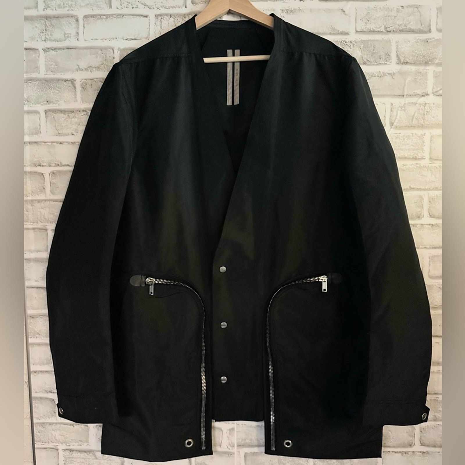 Rick Owens SS20 Tecuatl Bauhaus Jacket Black IT 50 Large Zipper Pockets Size US L / EU 52-54 / 3 - 15 Thumbnail