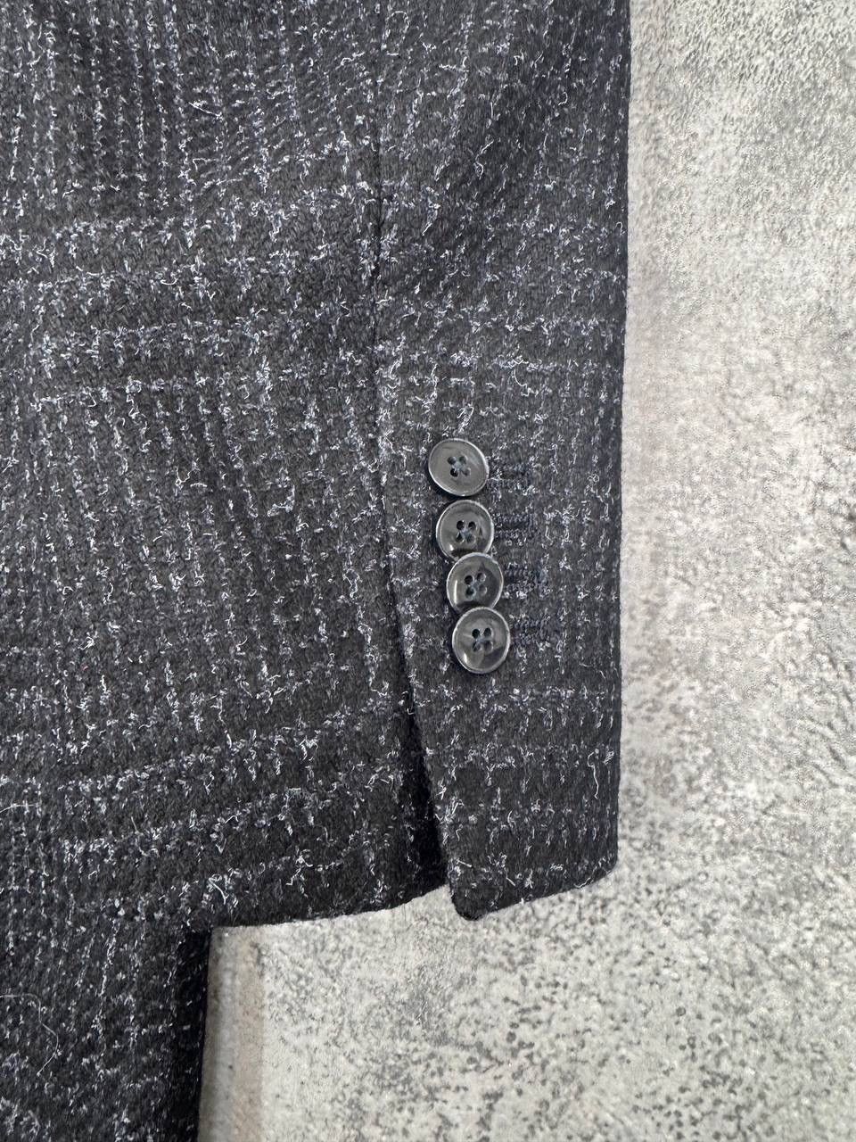 L.B.M. 1911 L.B.M 1911 Men Wool Coat Double Breasted Dark Grey Check Size US M / EU 48-50 / 2 - 12 Thumbnail