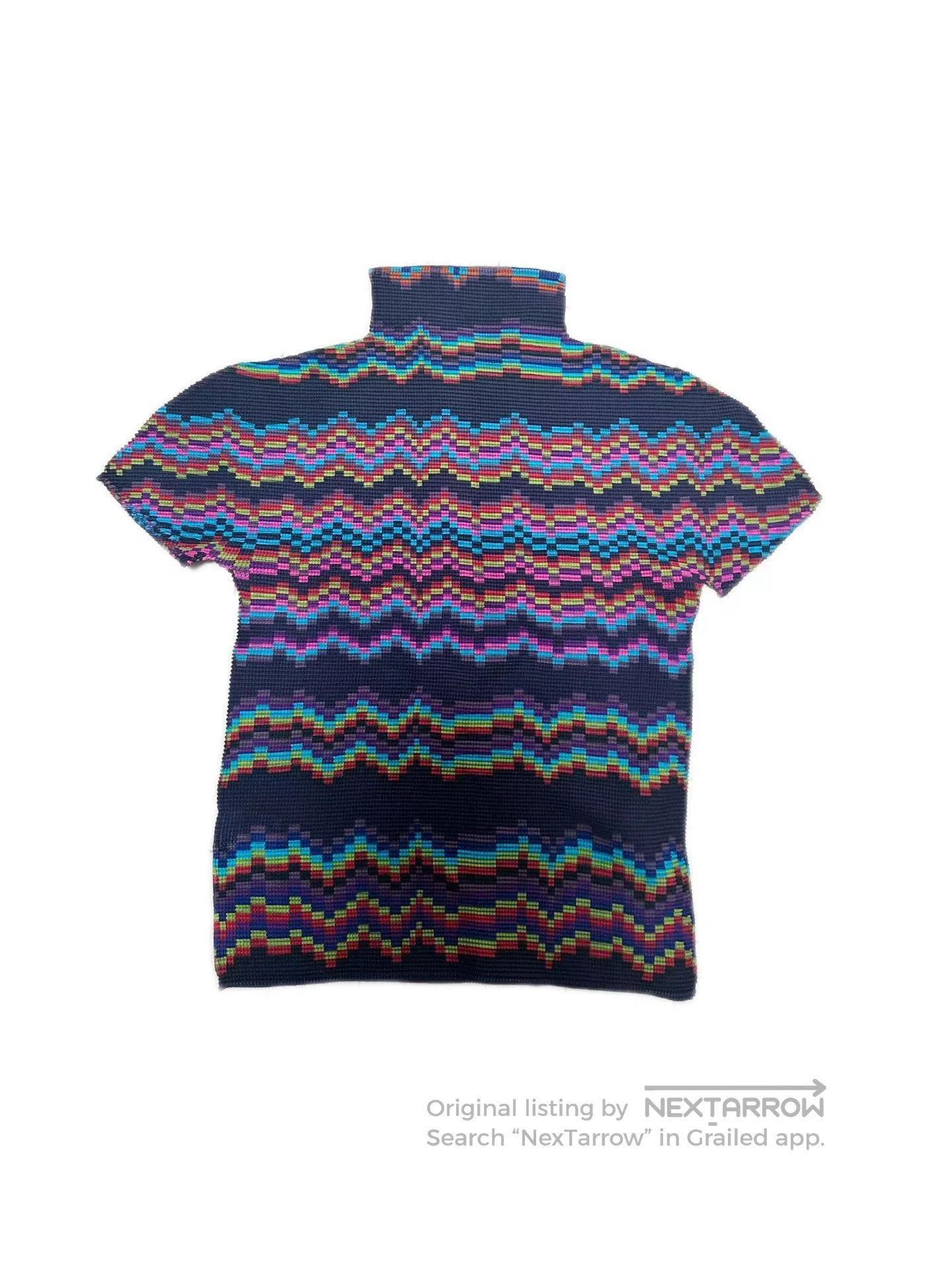 Issey Miyake Issey Miyake Pleated Colorful Wave Top. Size M / US 6-8 / IT 42-44 - 1 Thumbnail