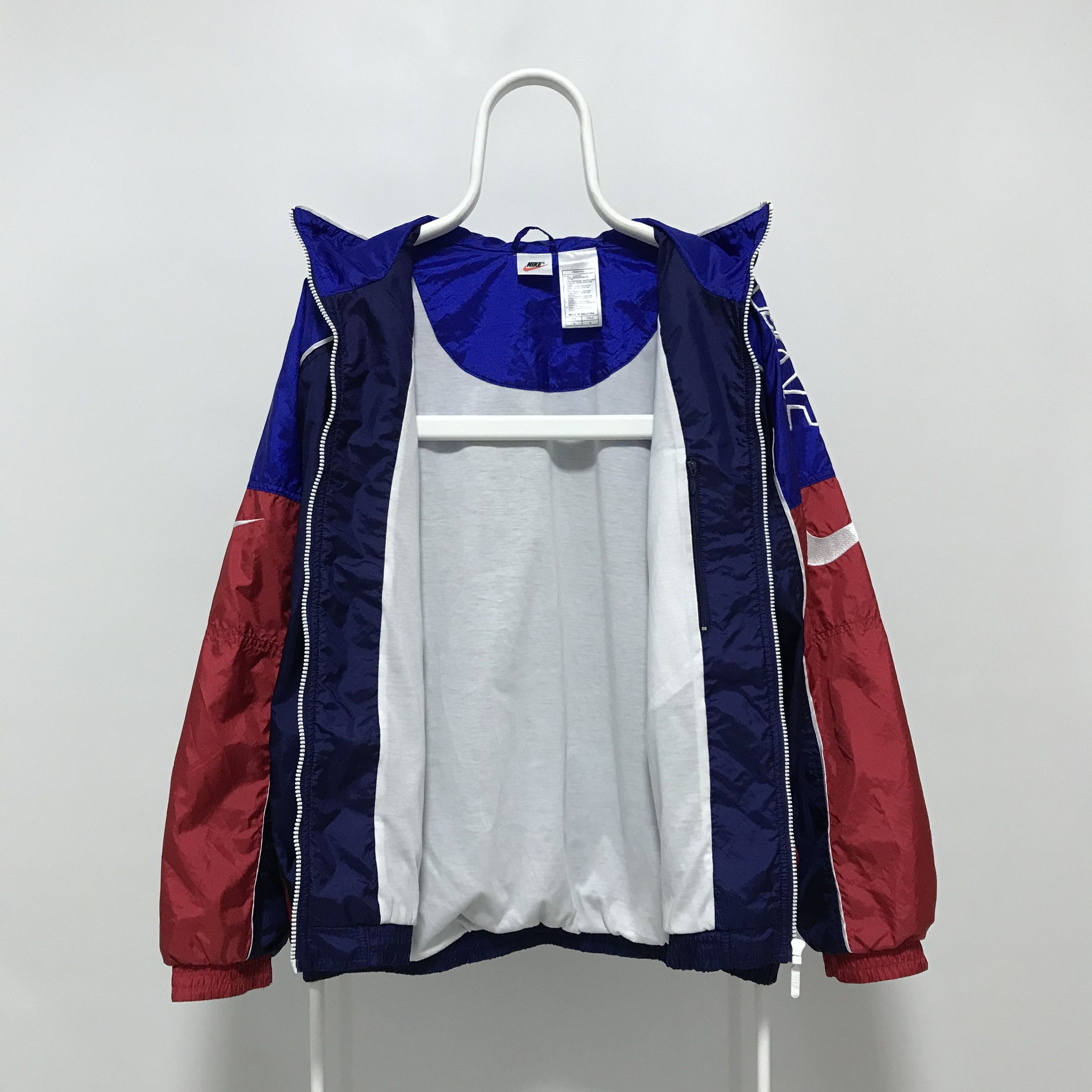 Nike NIKE Vintage Light Jacket Big Logo Windbreaker 90s Swoosh Size US L / EU 52-54 / 3 - 3 Thumbnail