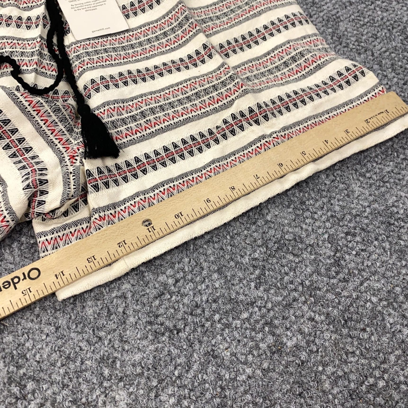 Vintage Garnet Hill Womens Shorts 14 Organic Cotton Drawstring Boho Geometric Aztec Size 36" / US 14 / IT 50 - 5 Thumbnail