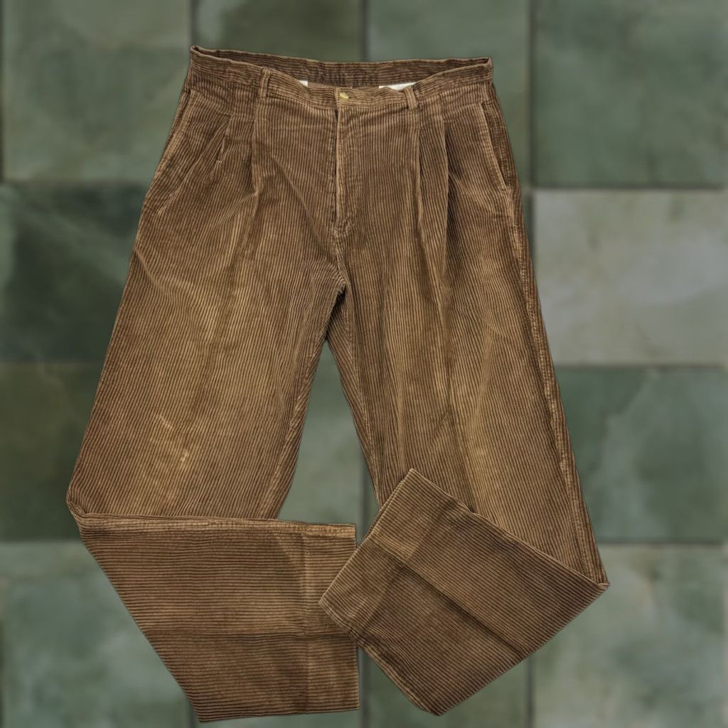 Vintage VINTAGE Munsingwear Corduroy Pants Men's 36x30 Brown Relaxed Fit 90s Y2K Grunge Casual Chino Size US 36 / EU 52 - 1 Thumbnail