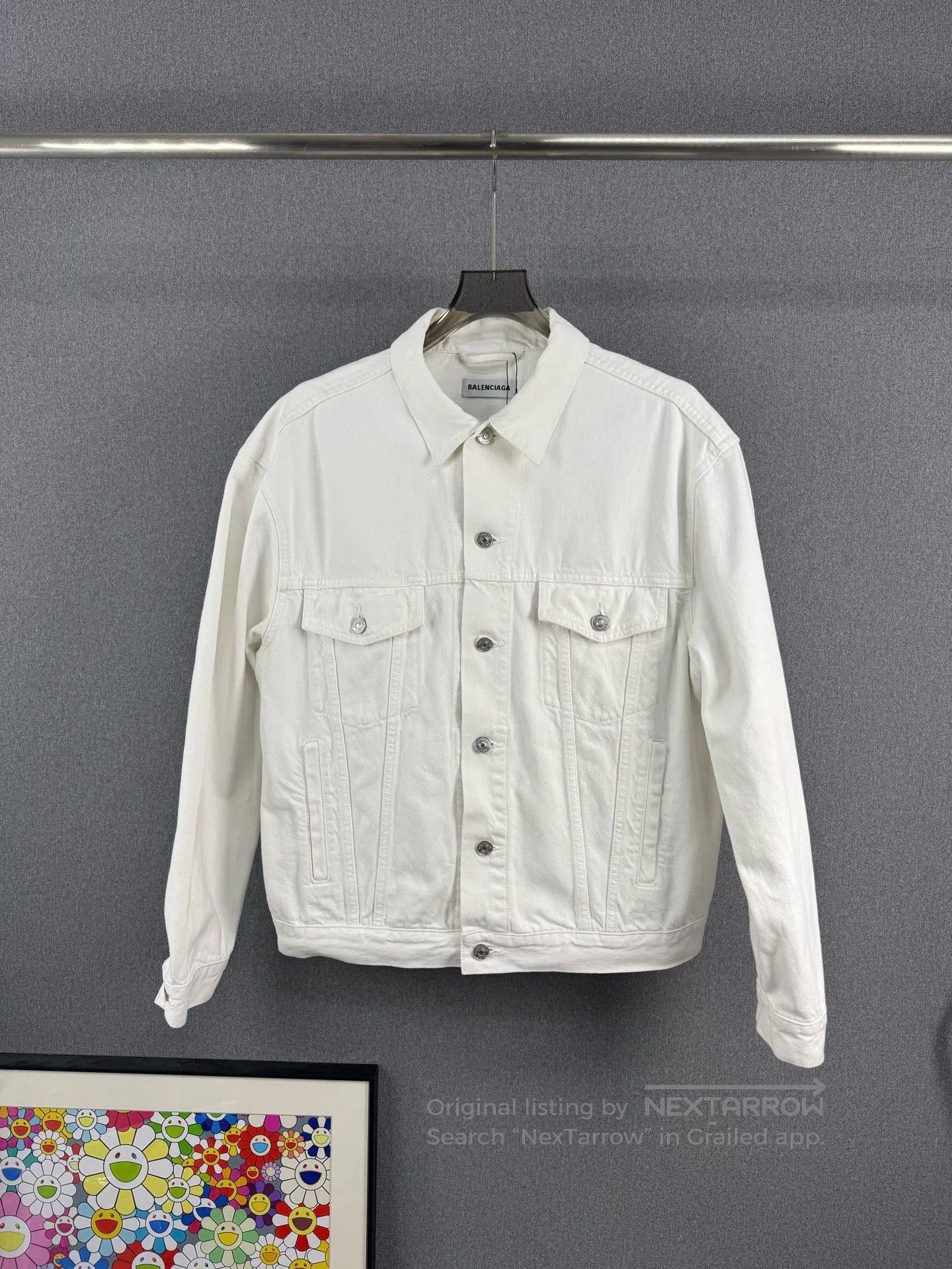 Balenciaga Balenciaga Back Letter Denim Jacket. Size XXS / US 00 / IT 34 - 1 Thumbnail