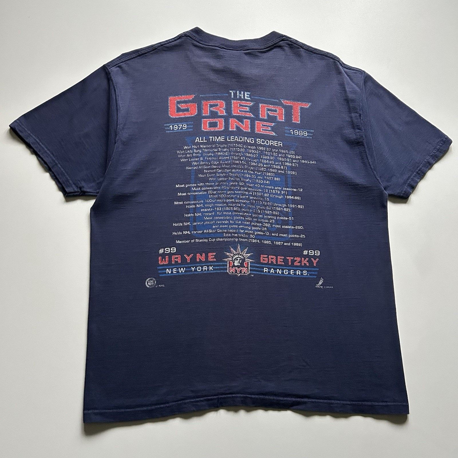 Vintage Wayne Gretzky New York Rangers NHL Shirt Large Rare