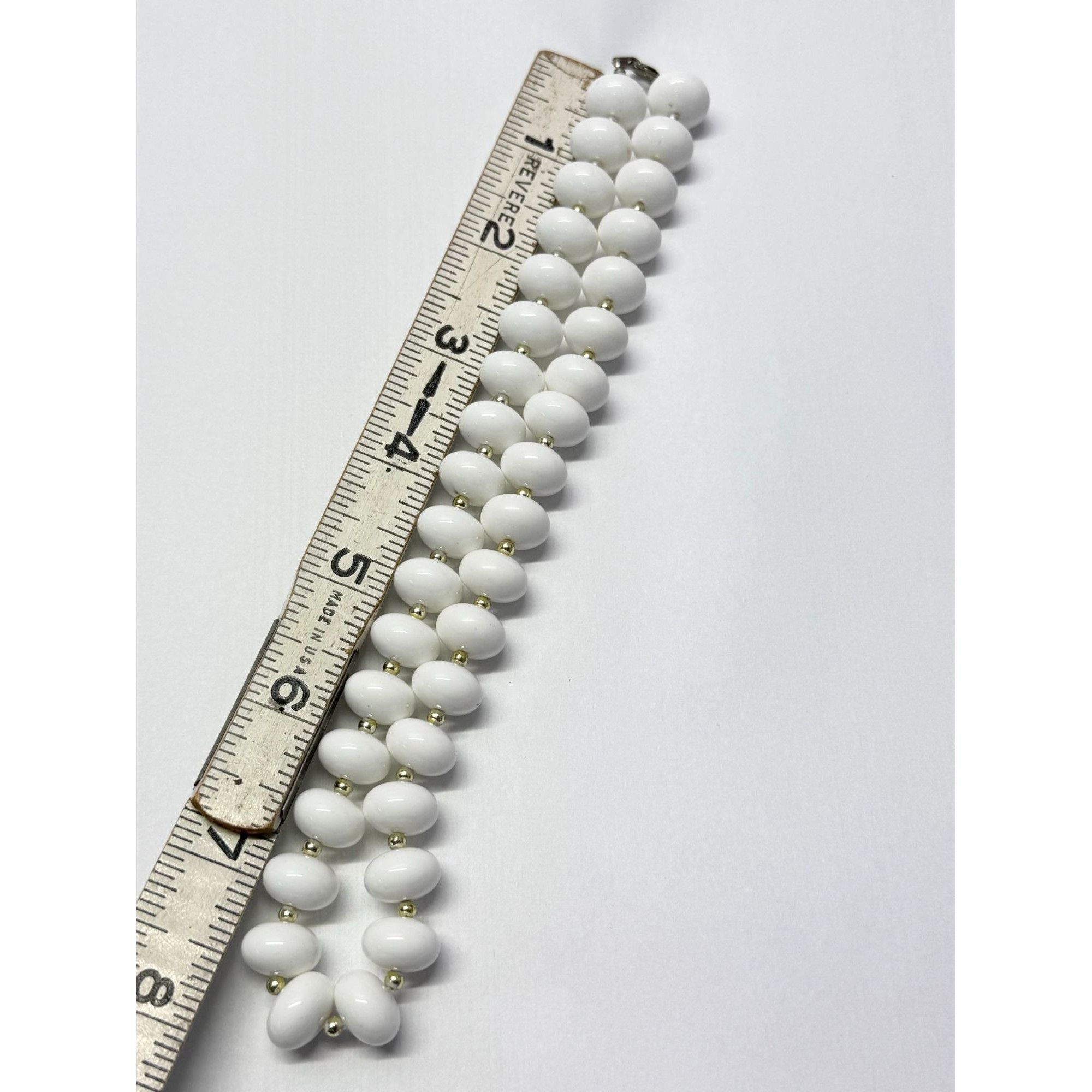 Vintage Vintage white beaded collar choker necklace Size ONE SIZE - 4 Thumbnail