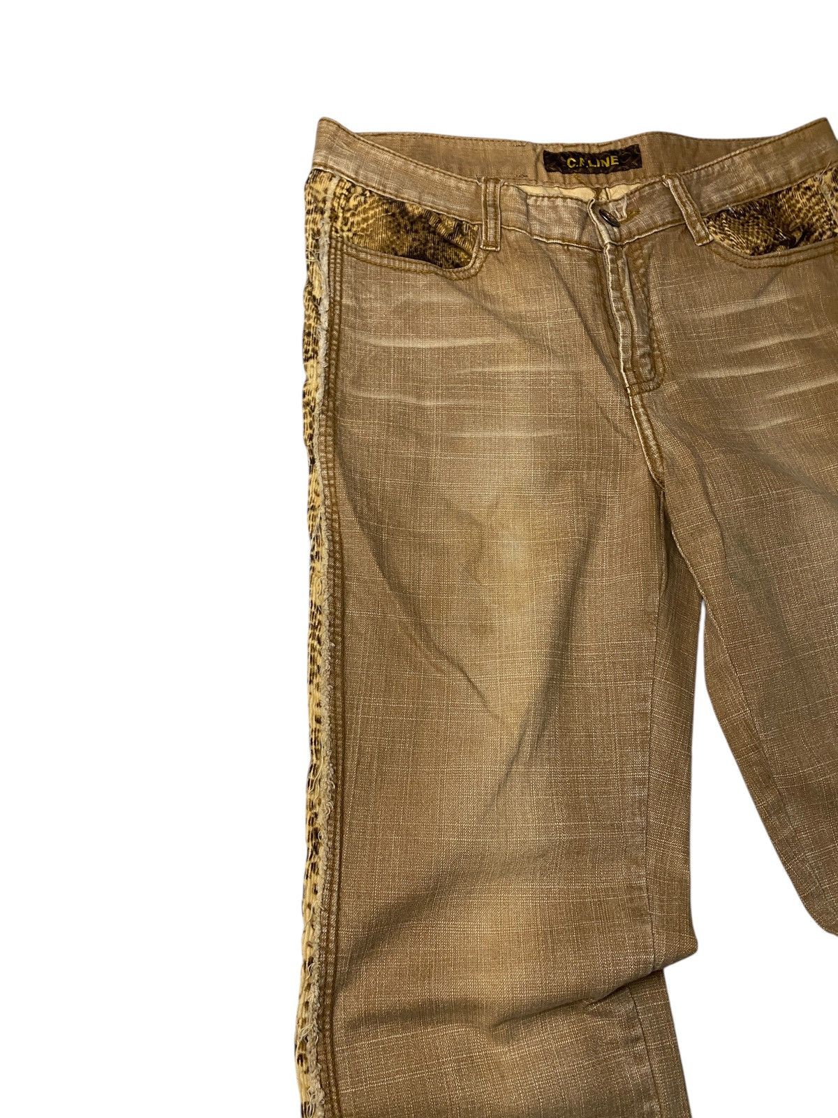 If Six Was Nine 2000's CFLine Flared Snake Pattern Bootcut Pants Size US 28 / EU 44 - 6 Thumbnail