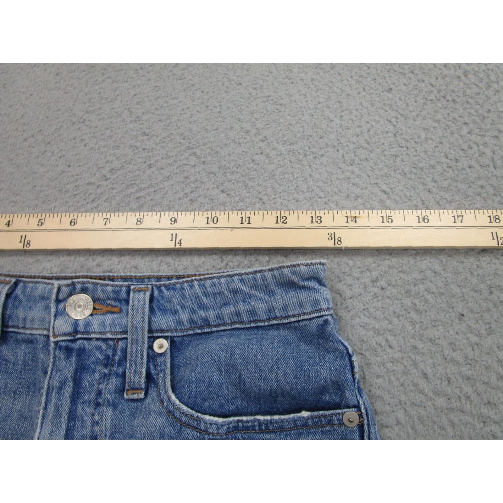 Madewell Madewell Curvy High-Rise Denim Shorts Womens 26 Blue Cutoff Raw Hem Stretch Size 26" / US 2 / IT 38 - 2 Thumbnail