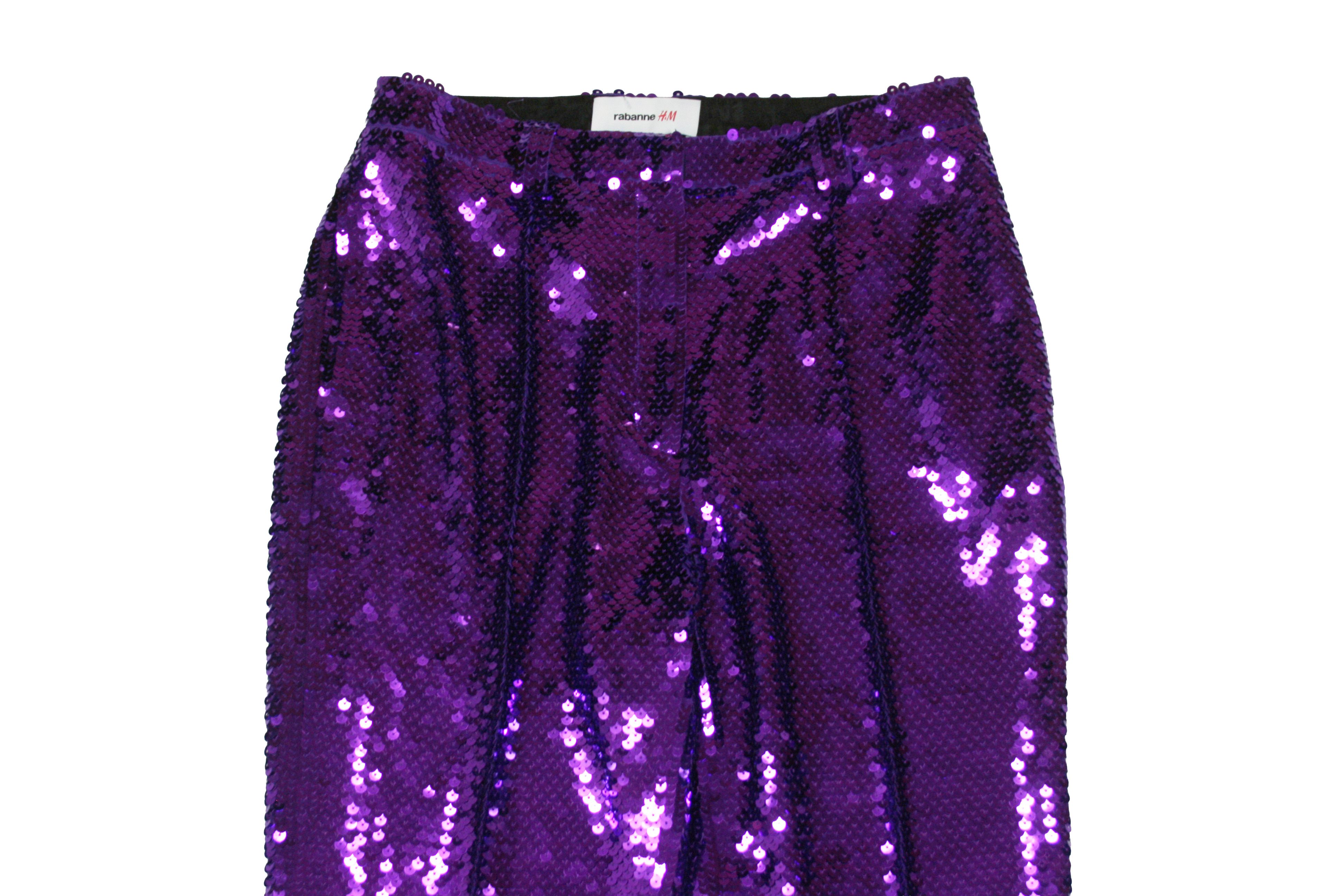 H&M × Paco Rabanne F/W23 Sequin Disc Payets Flared Pants Size 30" / US 8 / IT 44 - 3 Thumbnail