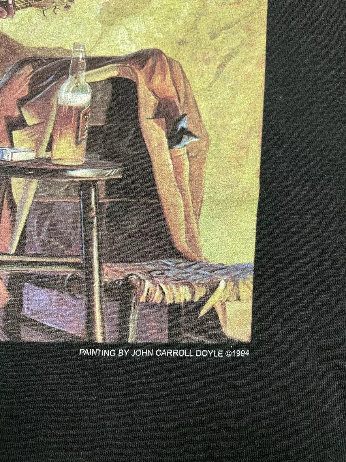 Fruit Of The Loom Vintage 1990s Blue Chicago Blues Jazz Shirt Carroll Doyle Size US L / EU 52-54 / 3 - 6 Thumbnail