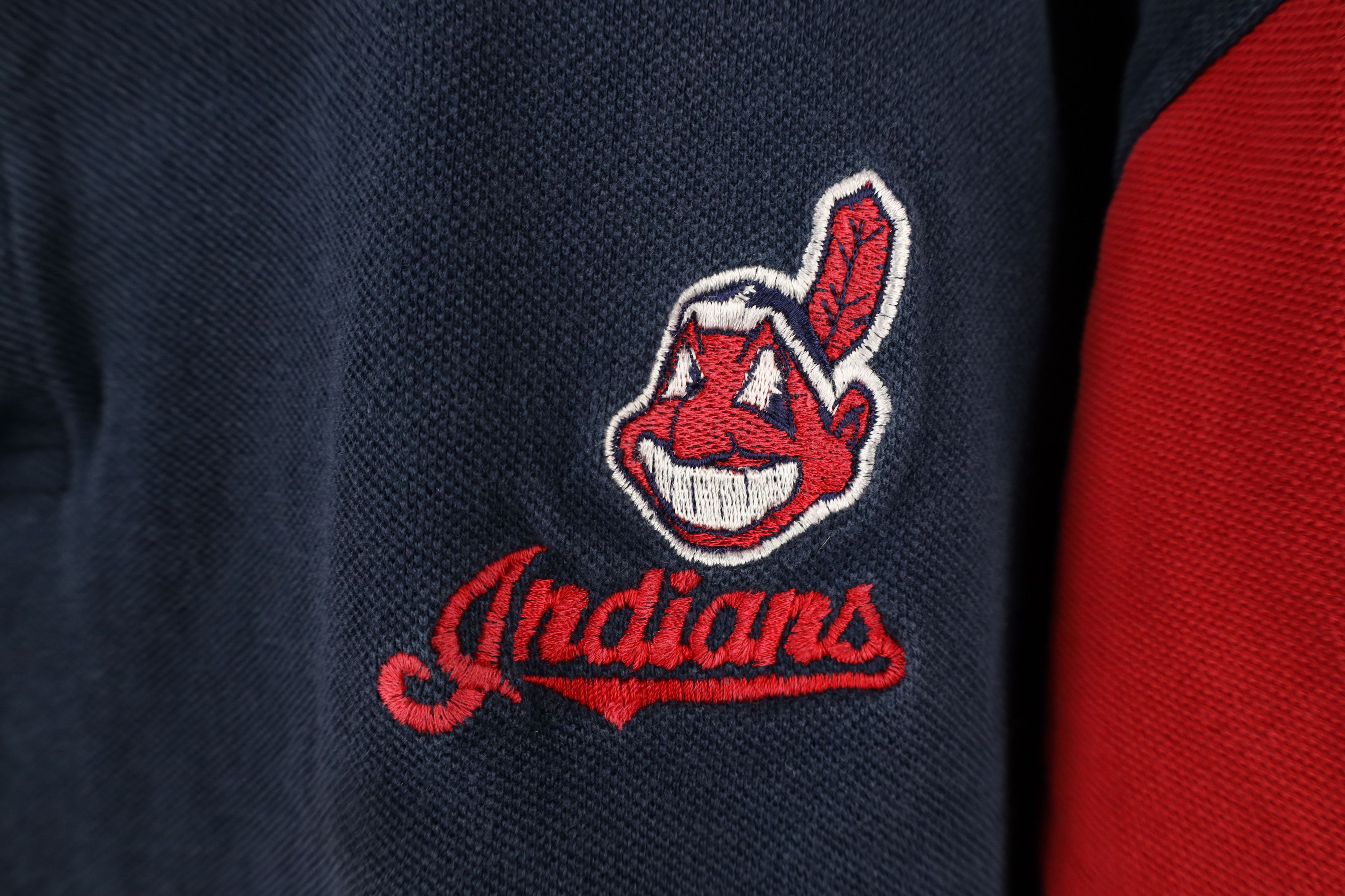 Vintage Vintage 90s Wahoo Cleveland Indians Baseball Polo Shirt Size US L / EU 52-54 / 3 - 4 Thumbnail