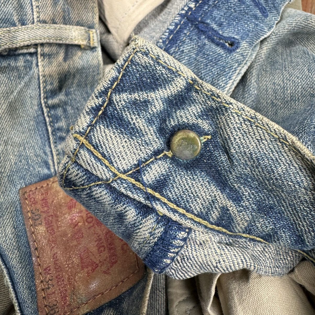 Levi's ☀️LEVI’S 503 BIG E J22 PATCHWORK DENIM JEANS PANTS Size US 32 / EU 48 - 8 Thumbnail