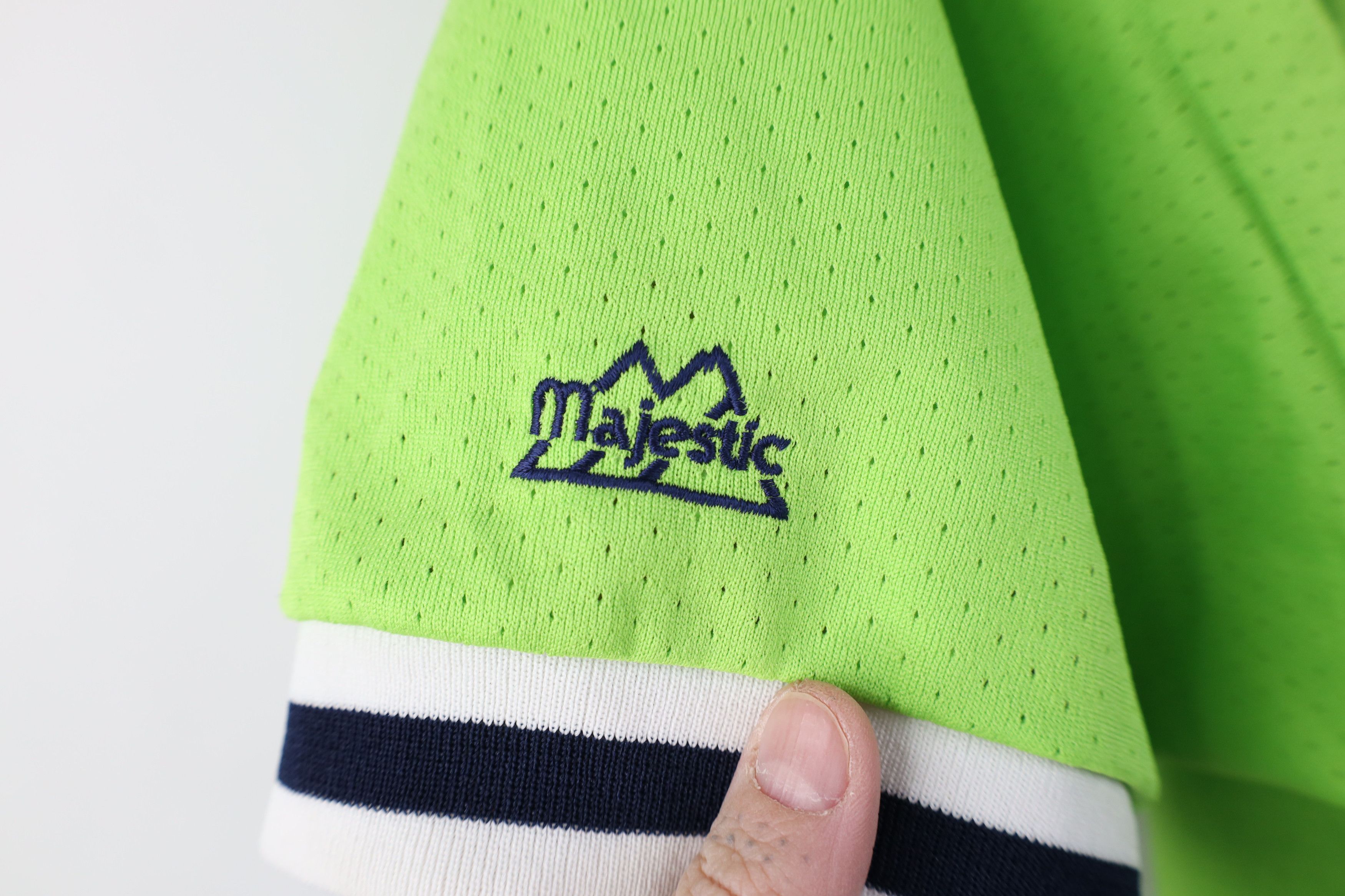Majestic Vintage 90s Y2K Majestic Baseball Jersey Lime Green USA Size US M / EU 48-50 / 2 - 6 Thumbnail