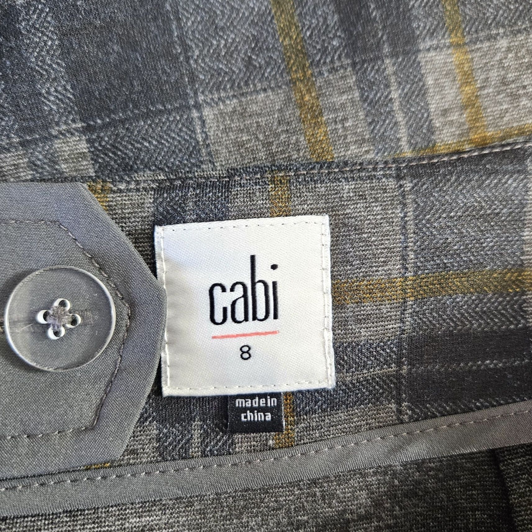 Vintage Cabi 3756 Womens Skirt Sz 8 Plaid Gray Pockets Short Straight & Pencil Zip Vintage: No Size 30" / US 8 / IT 44 - 4 Thumbnail