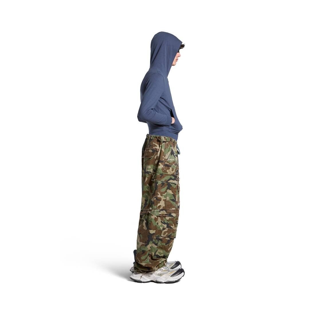 Balenciaga o1srvl11e0825 Dark Camo Hybrid Baggy Pants in Multicolor Size US 36 / EU 52 - 3 Thumbnail