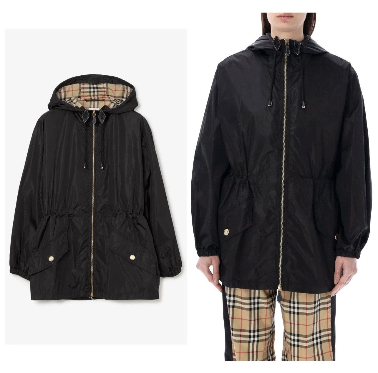 Burberry Burberry London Nylon Checked Zip Hooded Parka Jacket Size M / US 6-8 / IT 42-44 - 2 Thumbnail