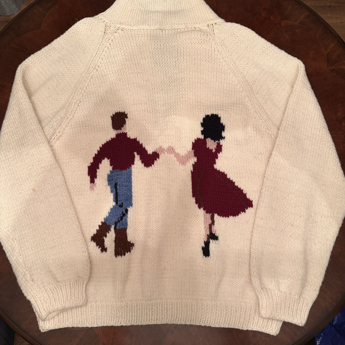Other 1960s - 1970s Dancing Couple Cowichan Knitweae Sweater RARE Size US XXL / EU 58 / 5 - 1 Thumbnail