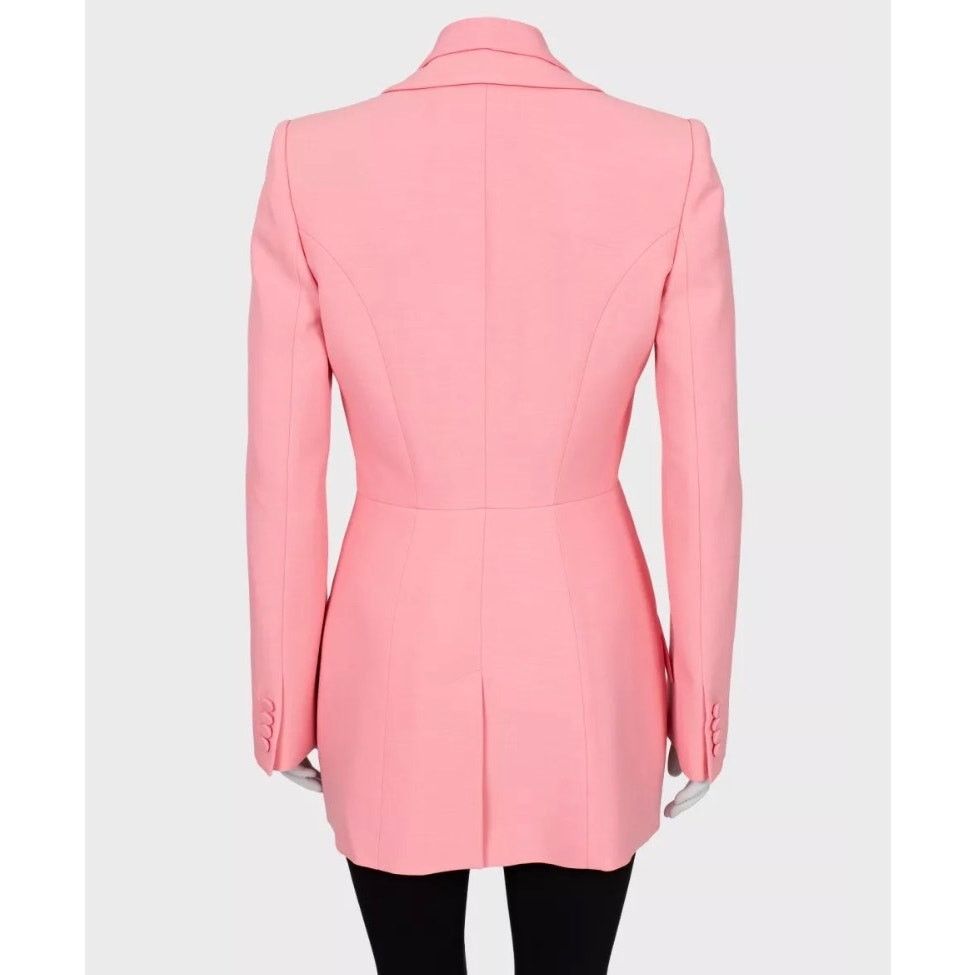 Alexander McQueen Alexander McQueen Double-Collar Pink Wool Blazer - IT42/M Size M / US 6-8 / IT 42-44 - 3 Thumbnail