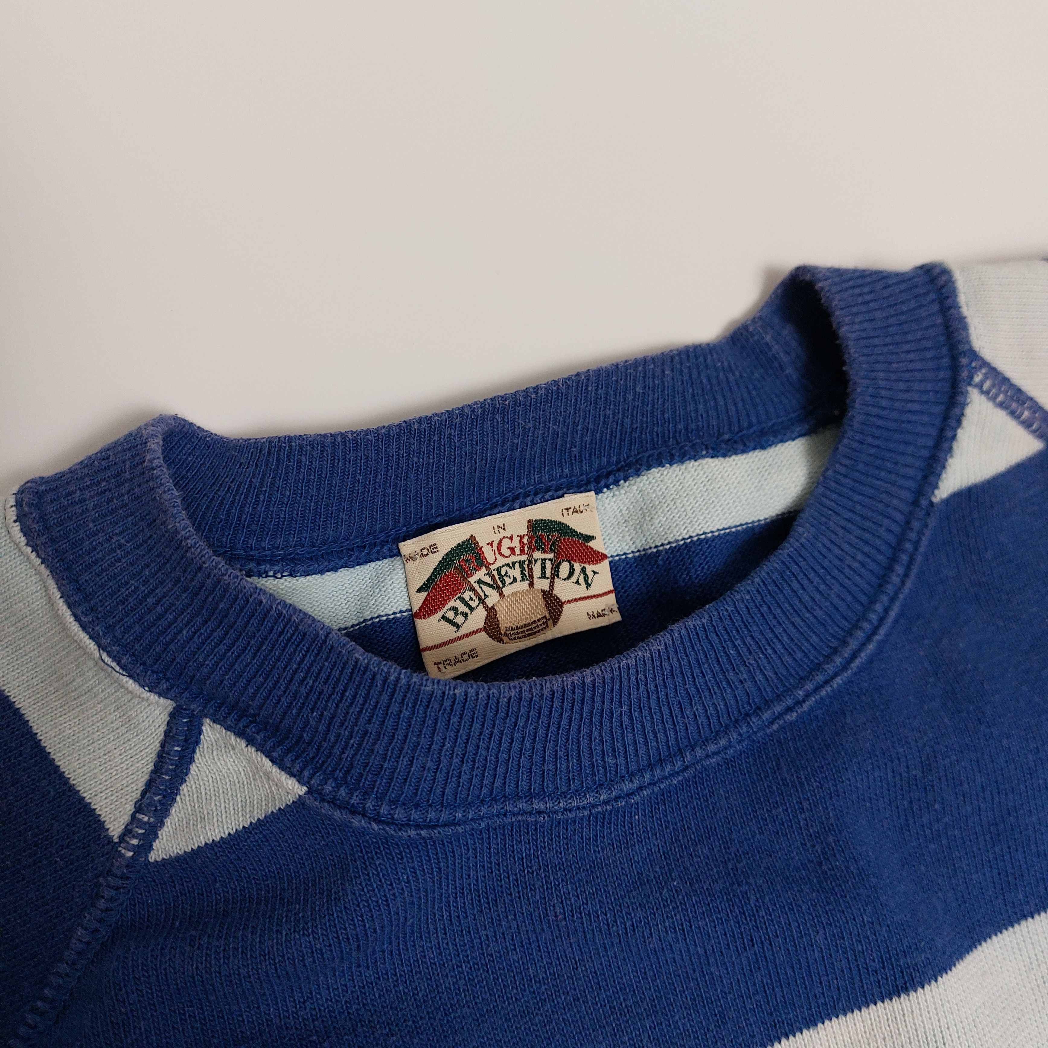 Benetton 90s Benetton striped rugby sweatshirt Size US L / EU 52-54 / 3 - 4 Thumbnail