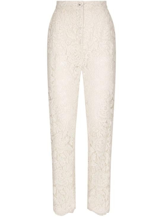 Dolce & Gabbana DOLCE & GABBANA Women Straight Pants FTAM2T FLRE1W0001 White Size 28" / US 6 / IT 42 - 1 Thumbnail