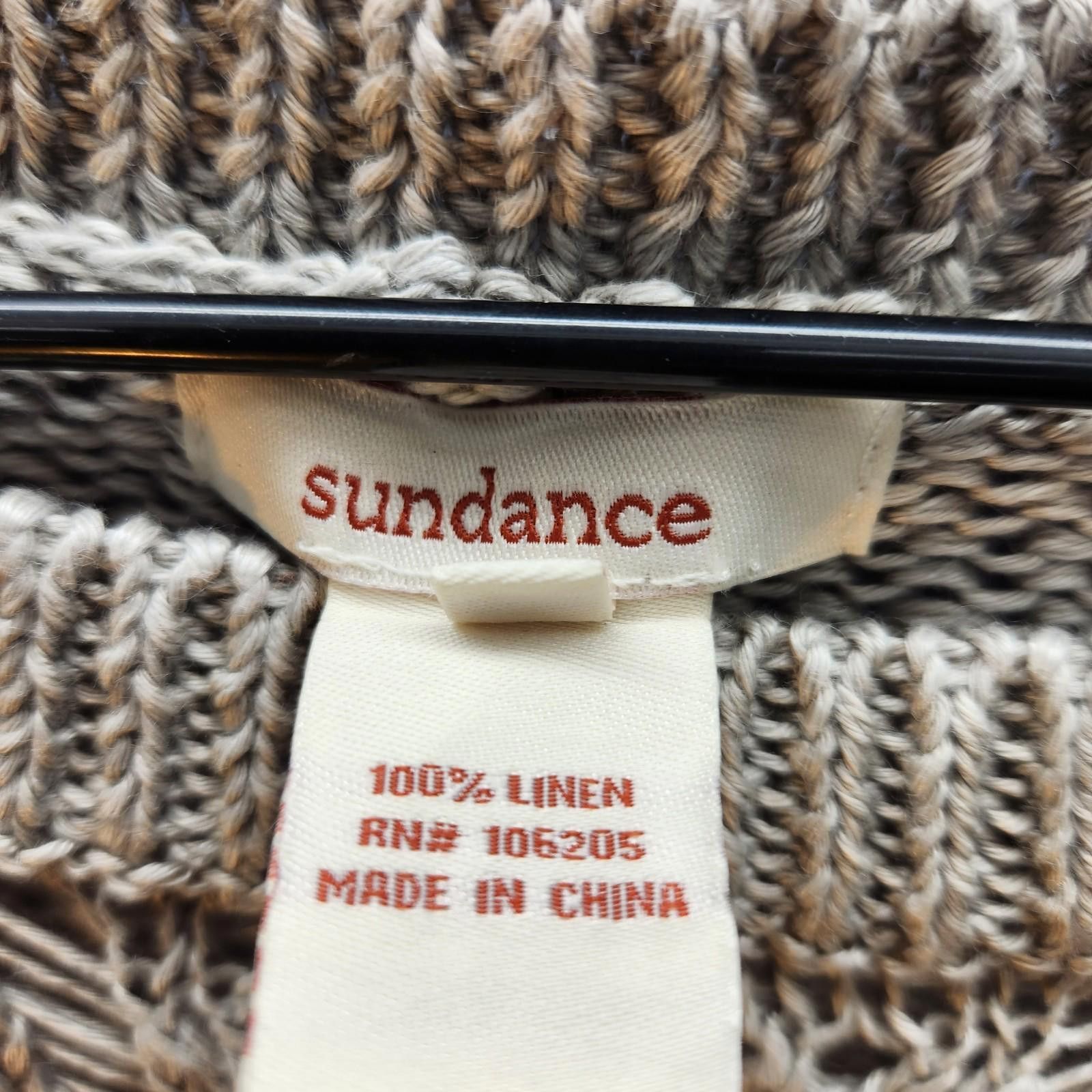 Sundae School Sundance Long Sleeve Linen Crochet Style Top Size Large Size L / US 10 / IT 46 - 4 Thumbnail