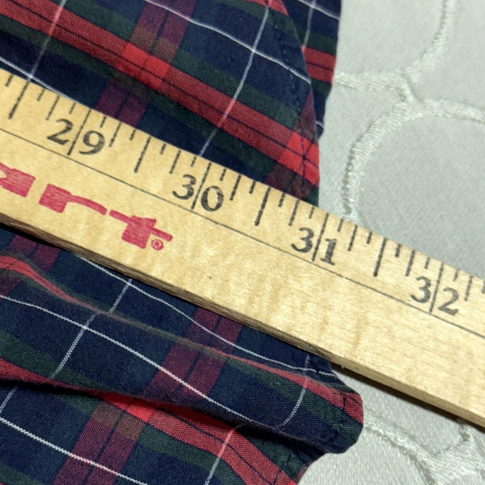 Brooks Brothers VINTAGE Brooks Brothers Mens XL Red Blue Plaid Button Down All Cotton Hong Kong Shirt Size US XL / EU 56 / 4 - 5 Thumbnail