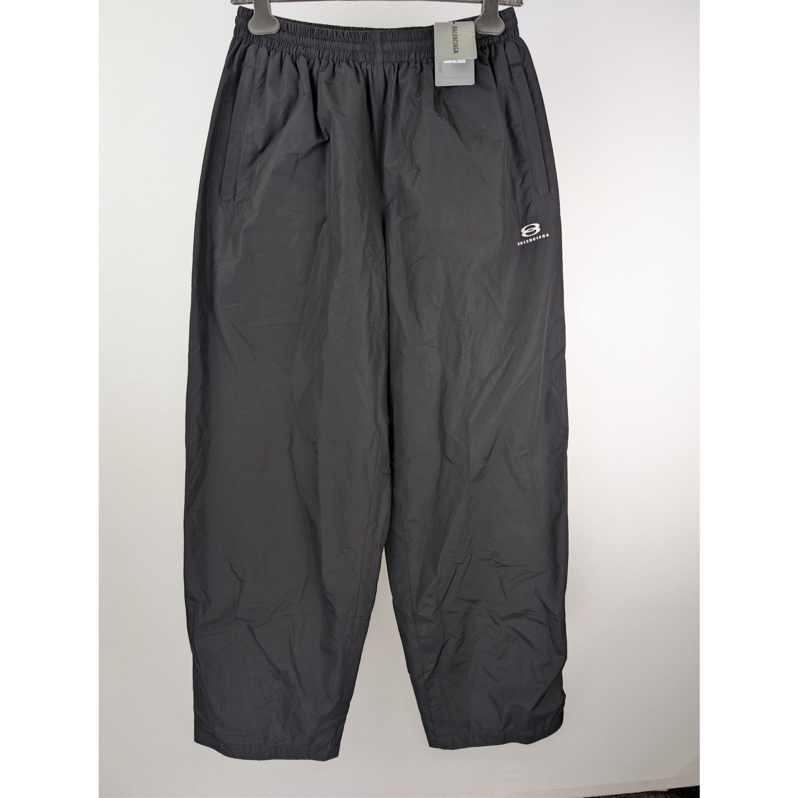 Balenciaga o1rshd1 Techno Poplin Minimal Tracksuit Pants Trousers Black Size US 32 / EU 48 - 2 Thumbnail