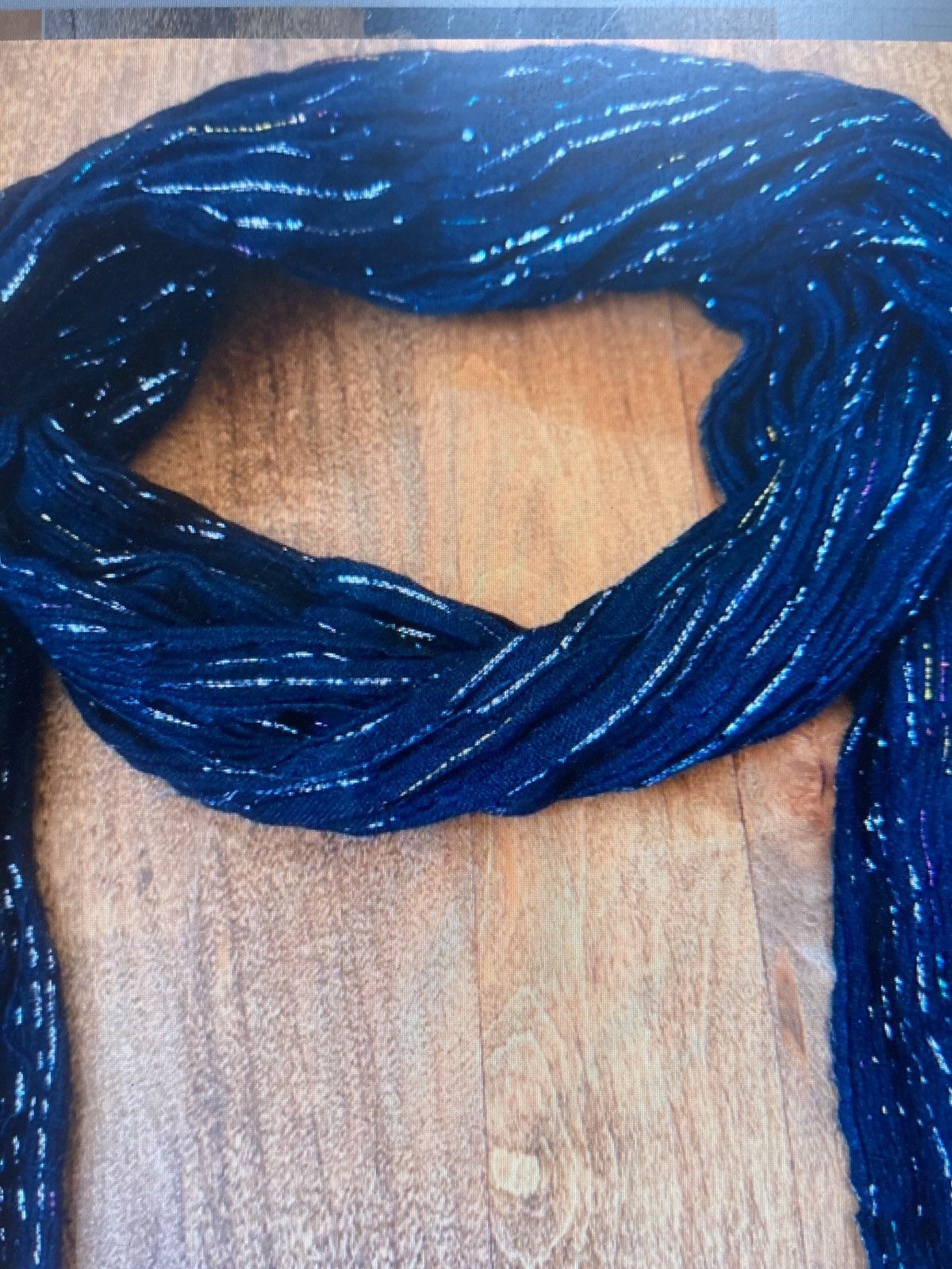 Vintage Balck Y2k tinsel scarf Size ONE SIZE - 2 Thumbnail