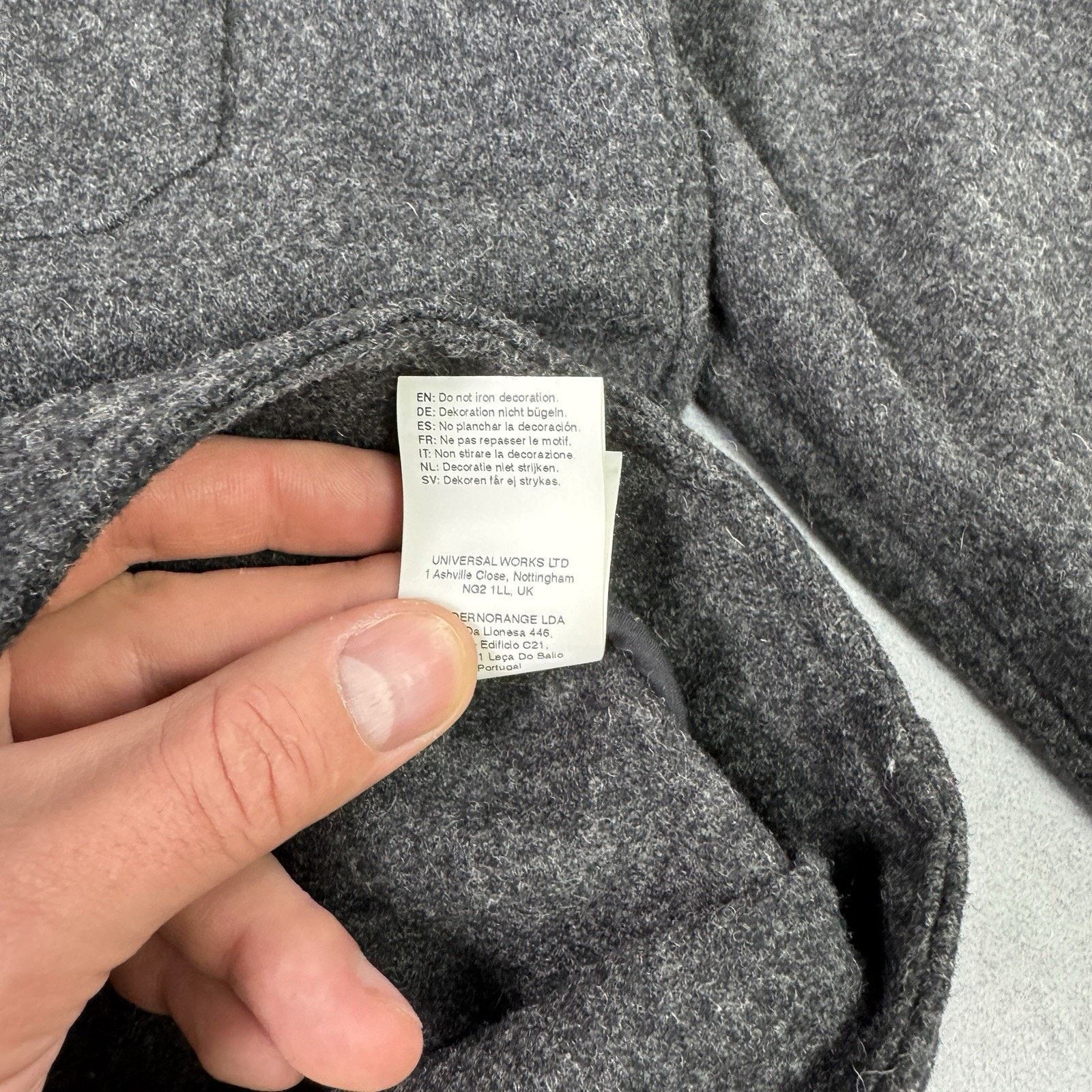 Universal Works Universal Works Men's Melton Wool Cabin Jacket Grey Men Size US L / EU 52-54 / 3 - 22 Thumbnail