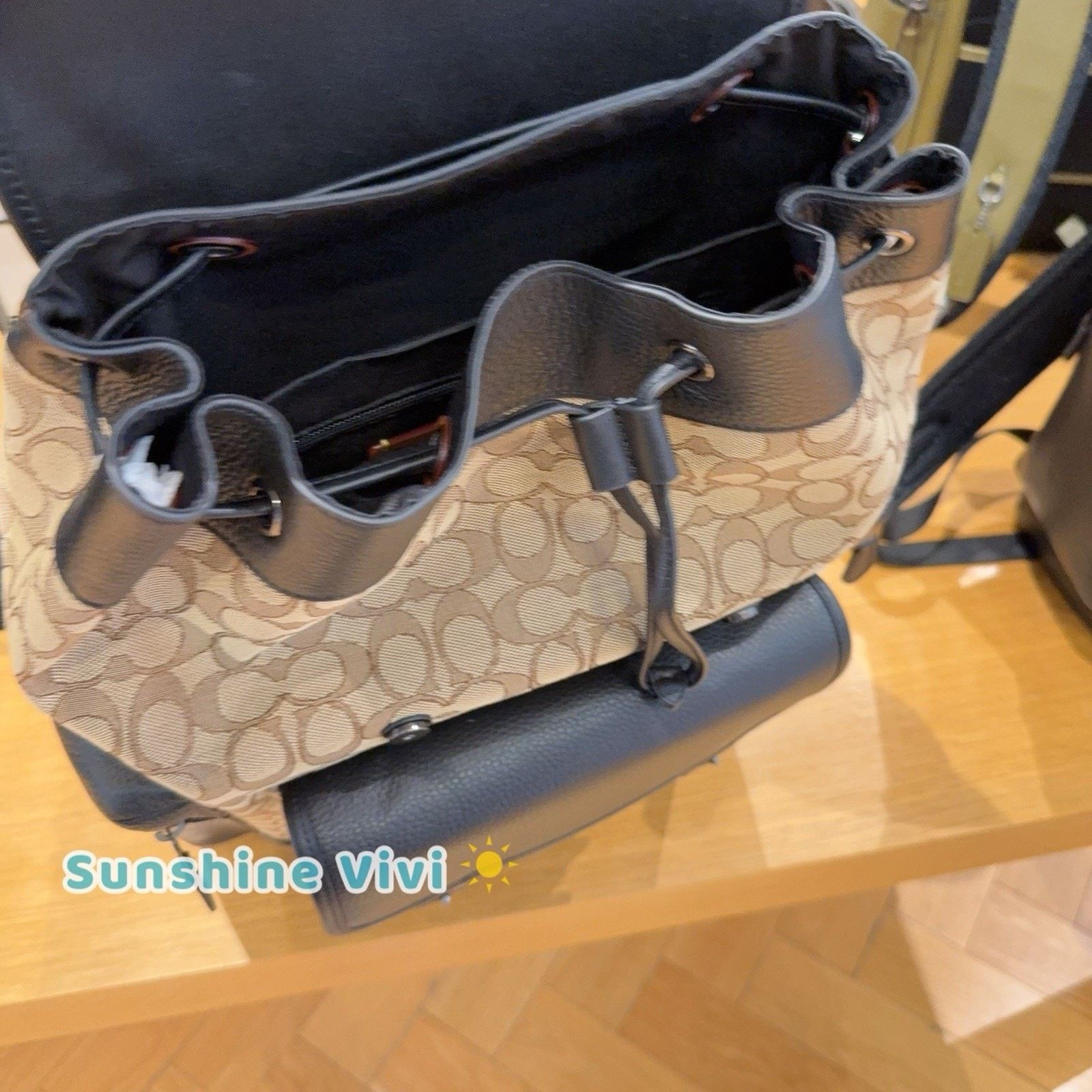 Coach NWT Coach Sprint Backpack Signature Gunmetal/Tan/Black CBM50 Size ONE SIZE - 8 Thumbnail