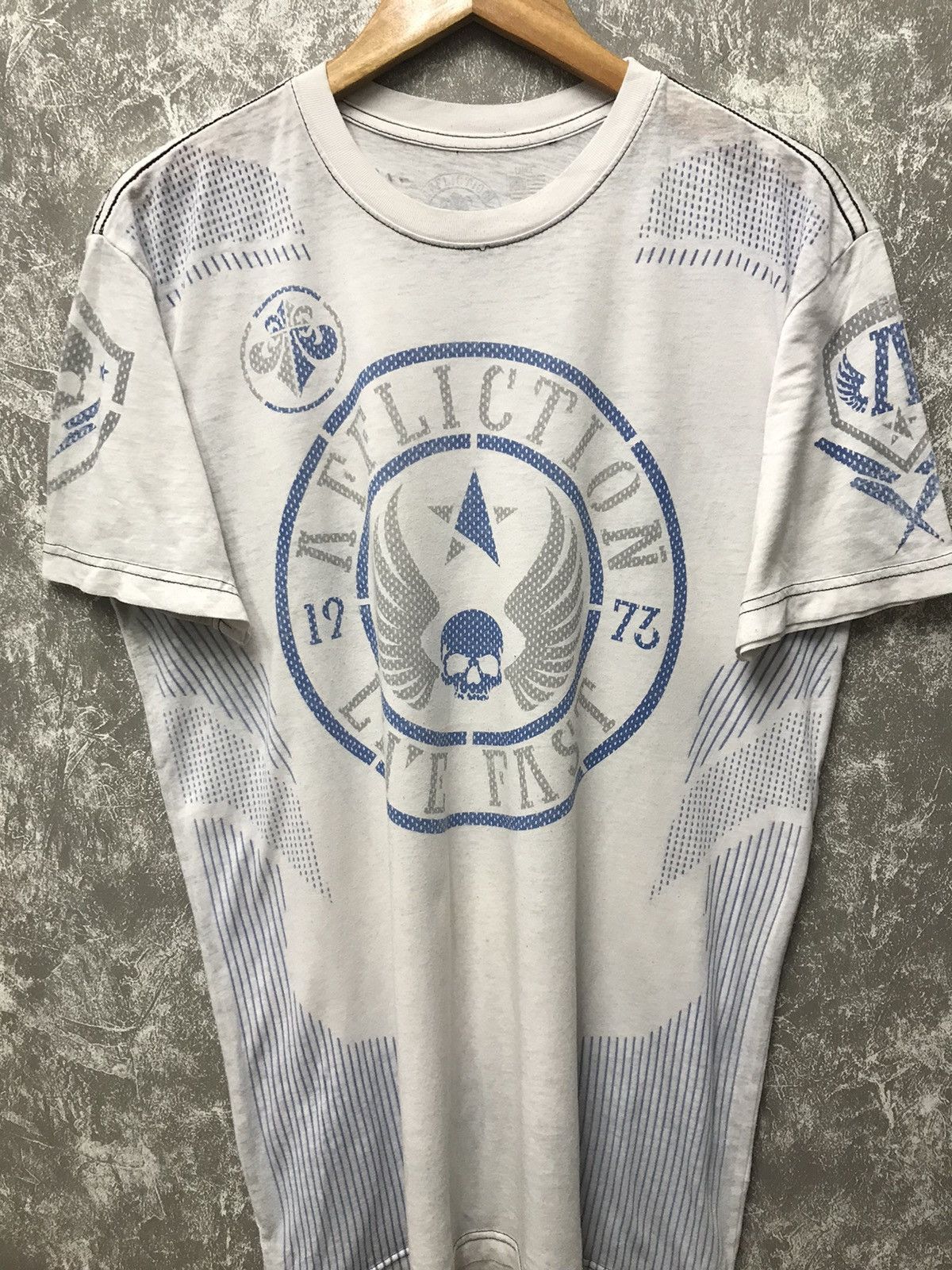 Affliction × Ed Hardy × Southpole Affliction Skull Live Fast Y2K Graphic Tee Size US L / EU 52-54 / 3 - 1 Thumbnail