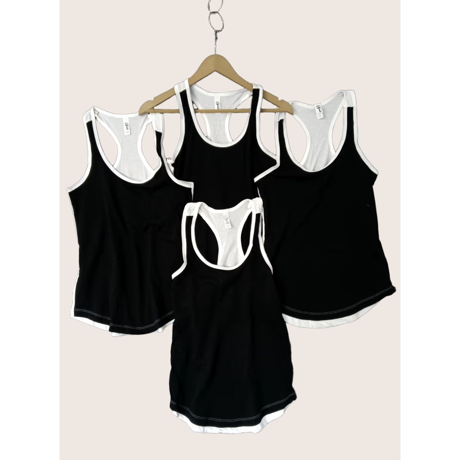 Next Level Next Level Ideal T Racerback Tank Top XS Black/White Women's Feminine Activewear Tank Top XS Size XS / US 0-2 / IT 36-38 - 1 Thumbnail