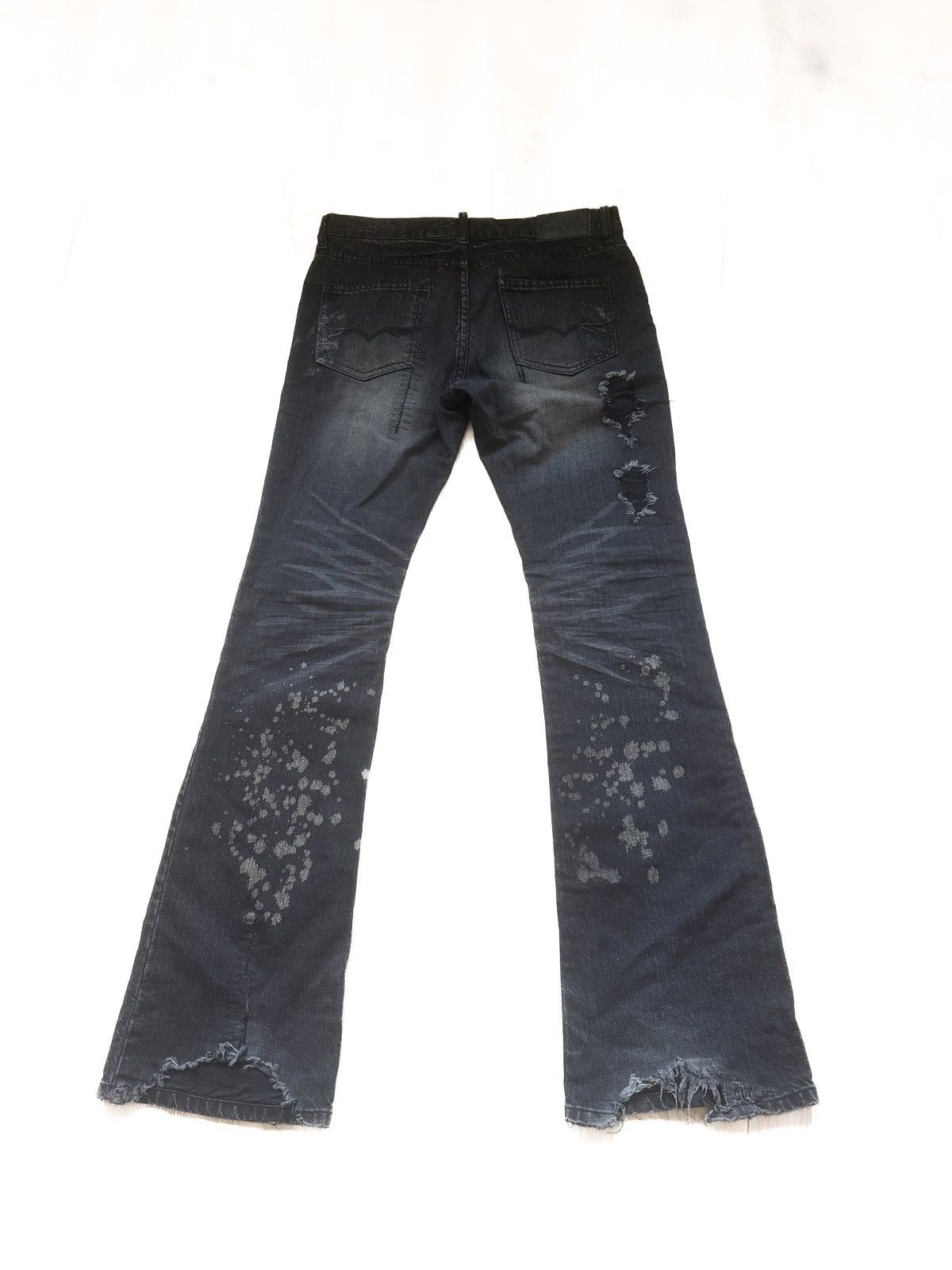 GOSTAR DE FUGA × Japanese Brand FUGA flared ripped wax denim (gostar de fuga) Size US 44 / EU 60 - 2 Thumbnail
