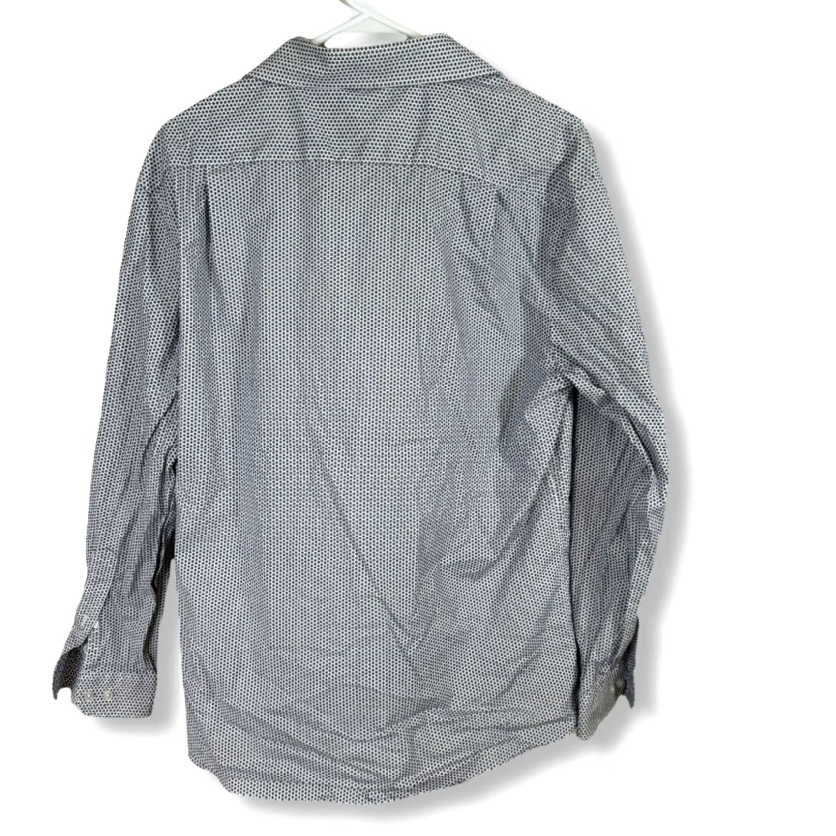 Tommy Hilfiger Tommy Hilfiger Dress Shirt Men L Slim Fit Navy White Long Sleeve Button Up M 32 Size 42R - 2 Thumbnail