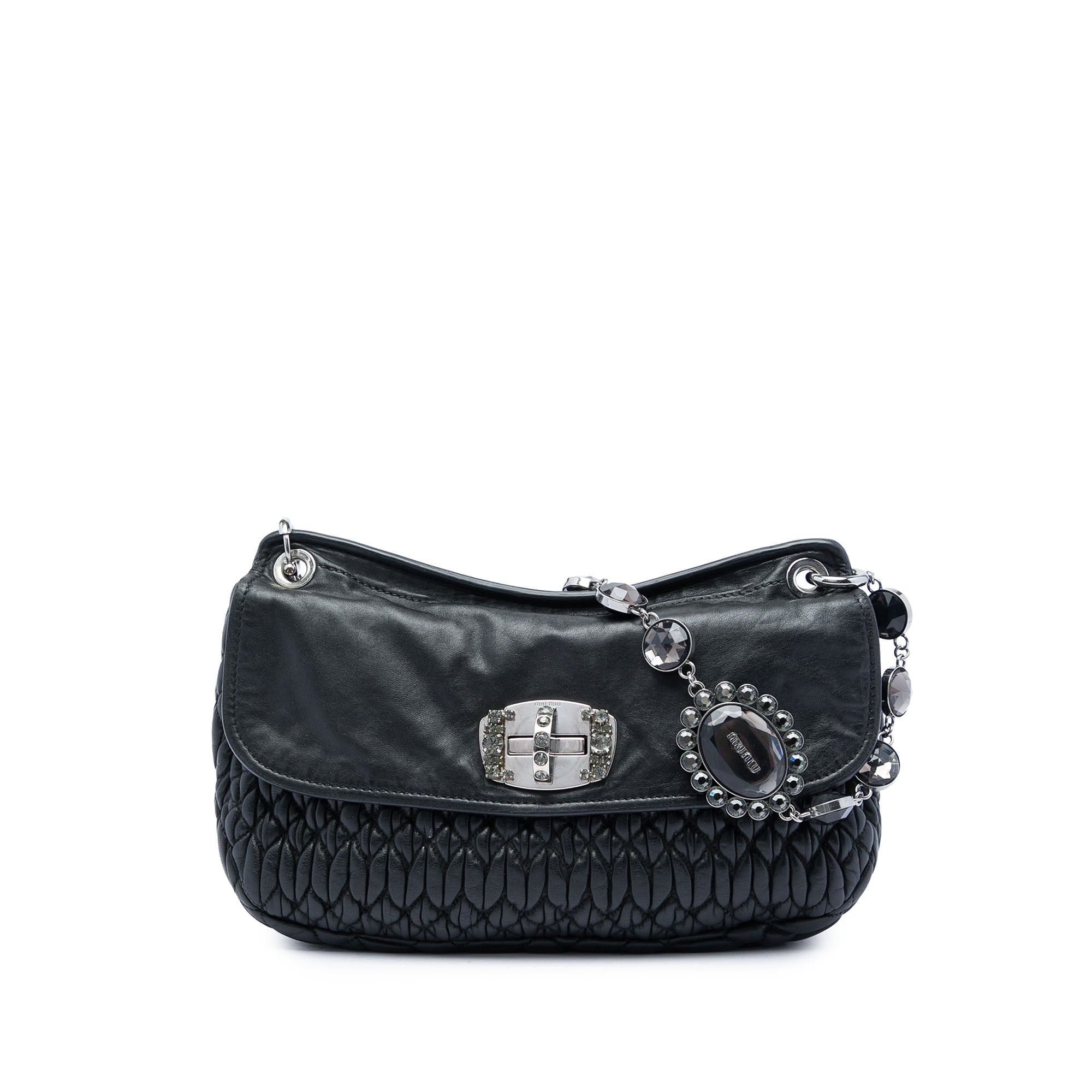 Miu Miu Matelasse Nappa Crystal Flap Crossbody Size ONE SIZE - 1 Thumbnail