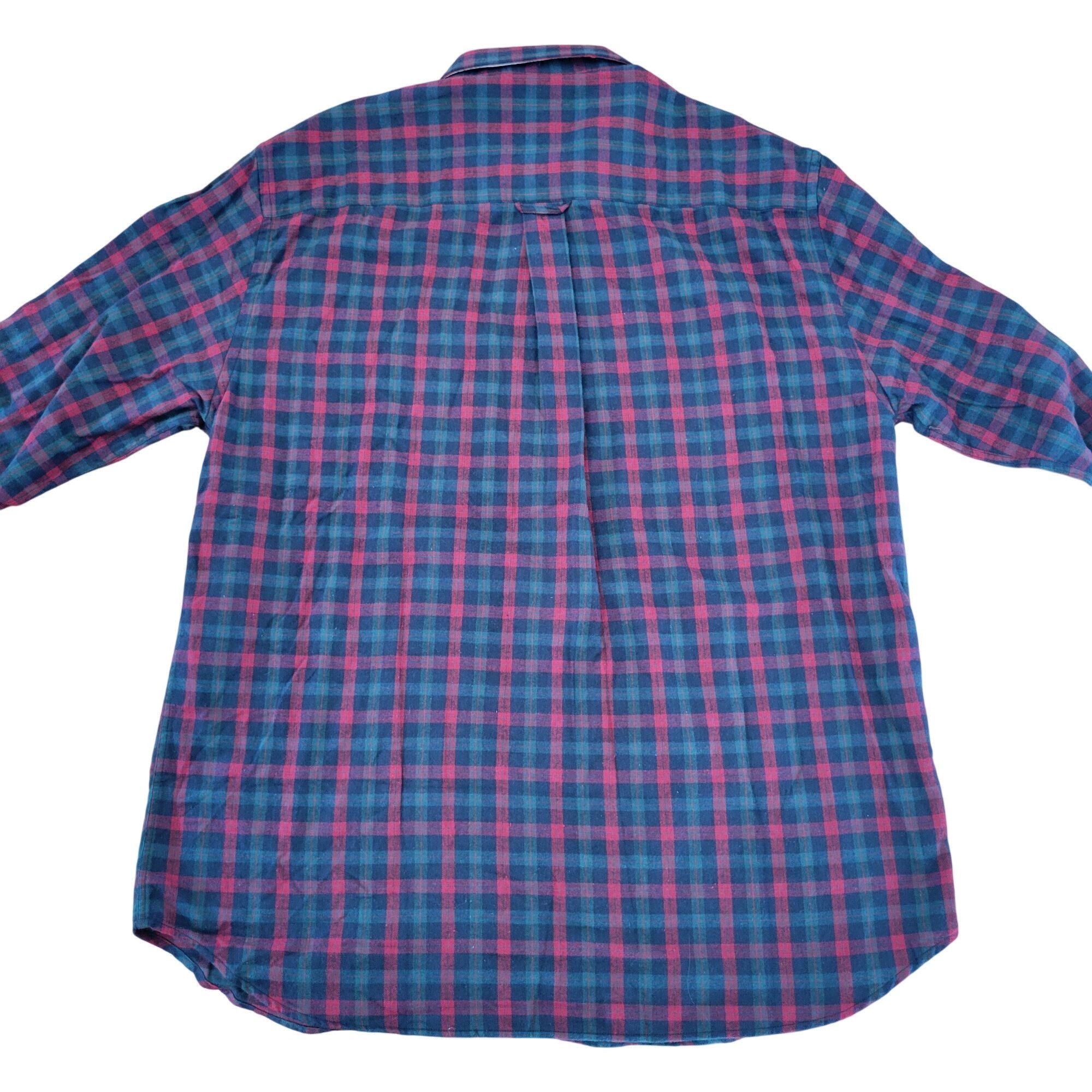 Roundtree & Yorke Roundtree Yorke Tall Man XLT Red Plaid Button Down Shirt Por Size US XL / EU 56 / 4 - 6 Thumbnail