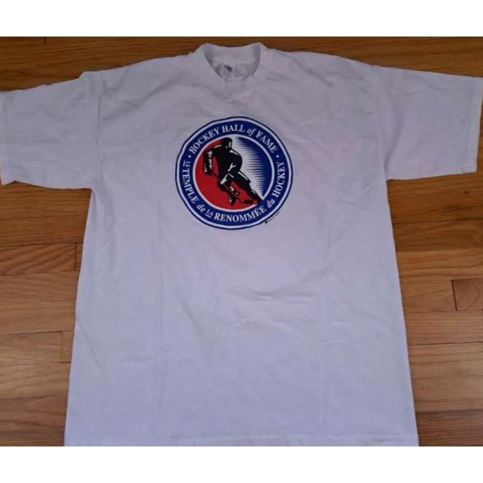 Vintage Bulletin Athletic Shirt Mens 2XL White Hockey Hall Fame Single Stitch Canada Size US XXL / EU 58 / 5 - 2 Thumbnail