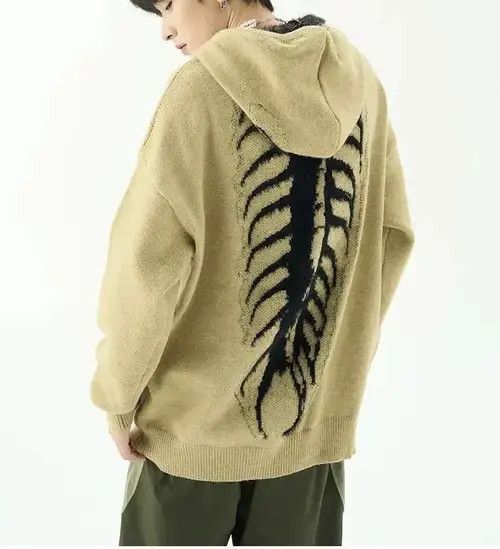Japanese Brand "Cantipede" Beige Knitted Hoodie Hooded Sweatshirt Size US M / EU 48-50 / 2 - 2 Thumbnail