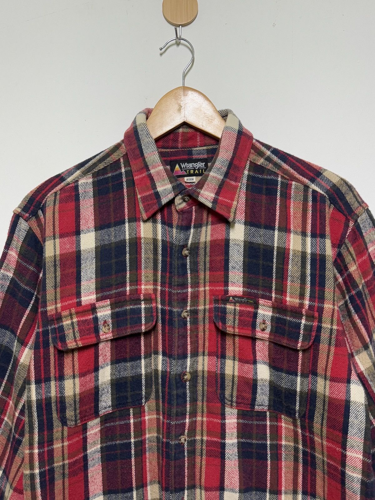 Wrangler Vintage Flannel WRANGLER TRAIL Plaid Tartan 2 Pocket Size US L / EU 52-54 / 3 - 5 Thumbnail