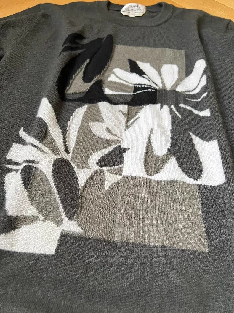 Hermes Hermes Cashmere Puzzle Floral Sweater Size US L / EU 52-54 / 3 - 3 Thumbnail