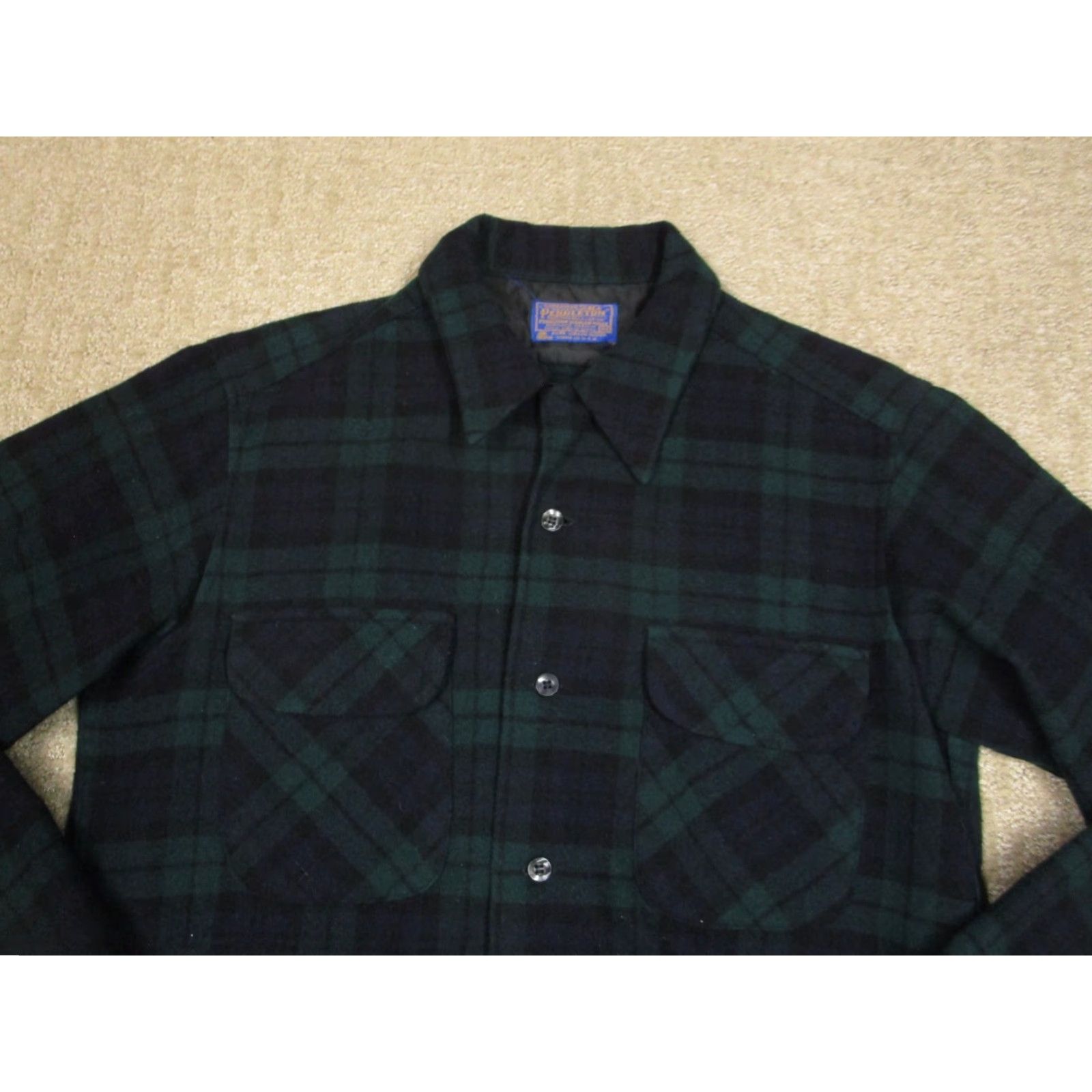 Pendleton Vintage Pendleton Board Shirt Men M Green Blackwatch Tartan Plaid Wool Flannel Button-Up Shirt Boys? Size US M / EU 48-50 / 2 - 2 Thumbnail