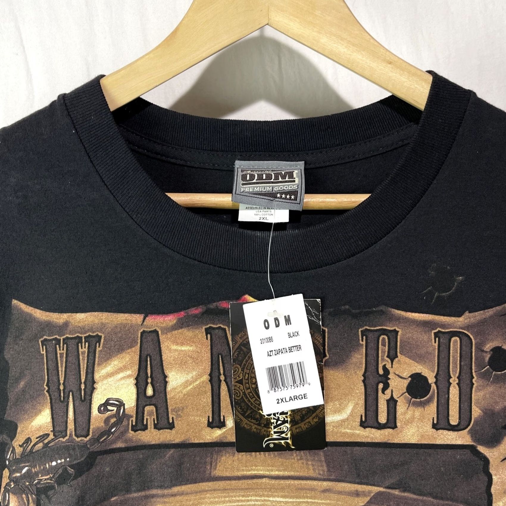 Vintage Zapata Shirt Mens 2XL ODM Premium Goods Black Short Sleeve Streetwear Y2K Shirt Size US XXL / EU 58 / 5 - 4 Thumbnail